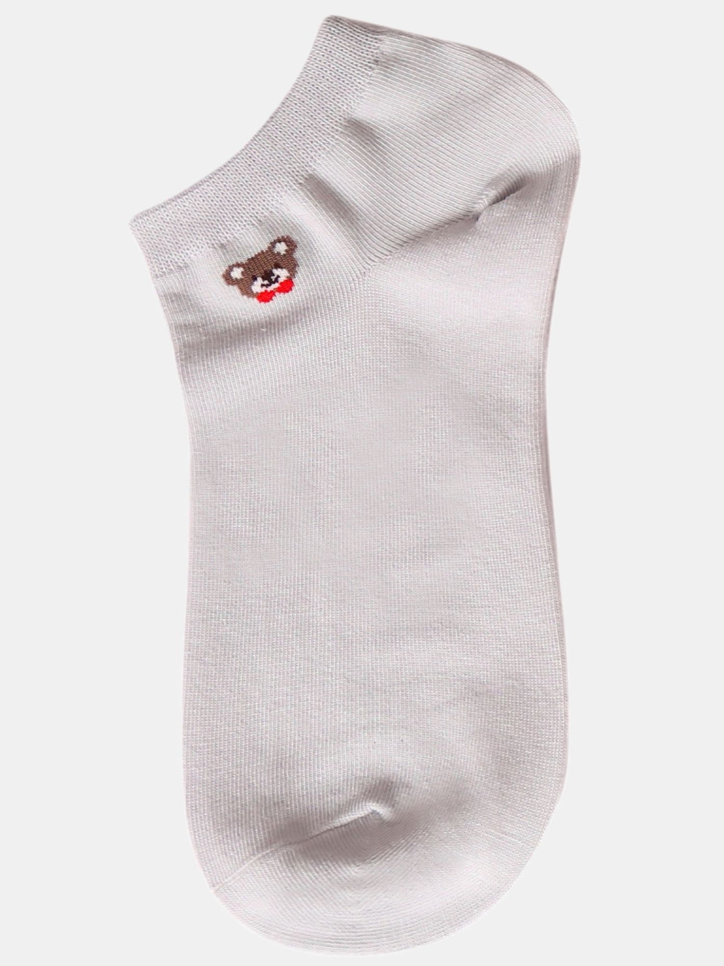 Sneaker Length Solid Color Pattern Cotton Socks-Pack of 5