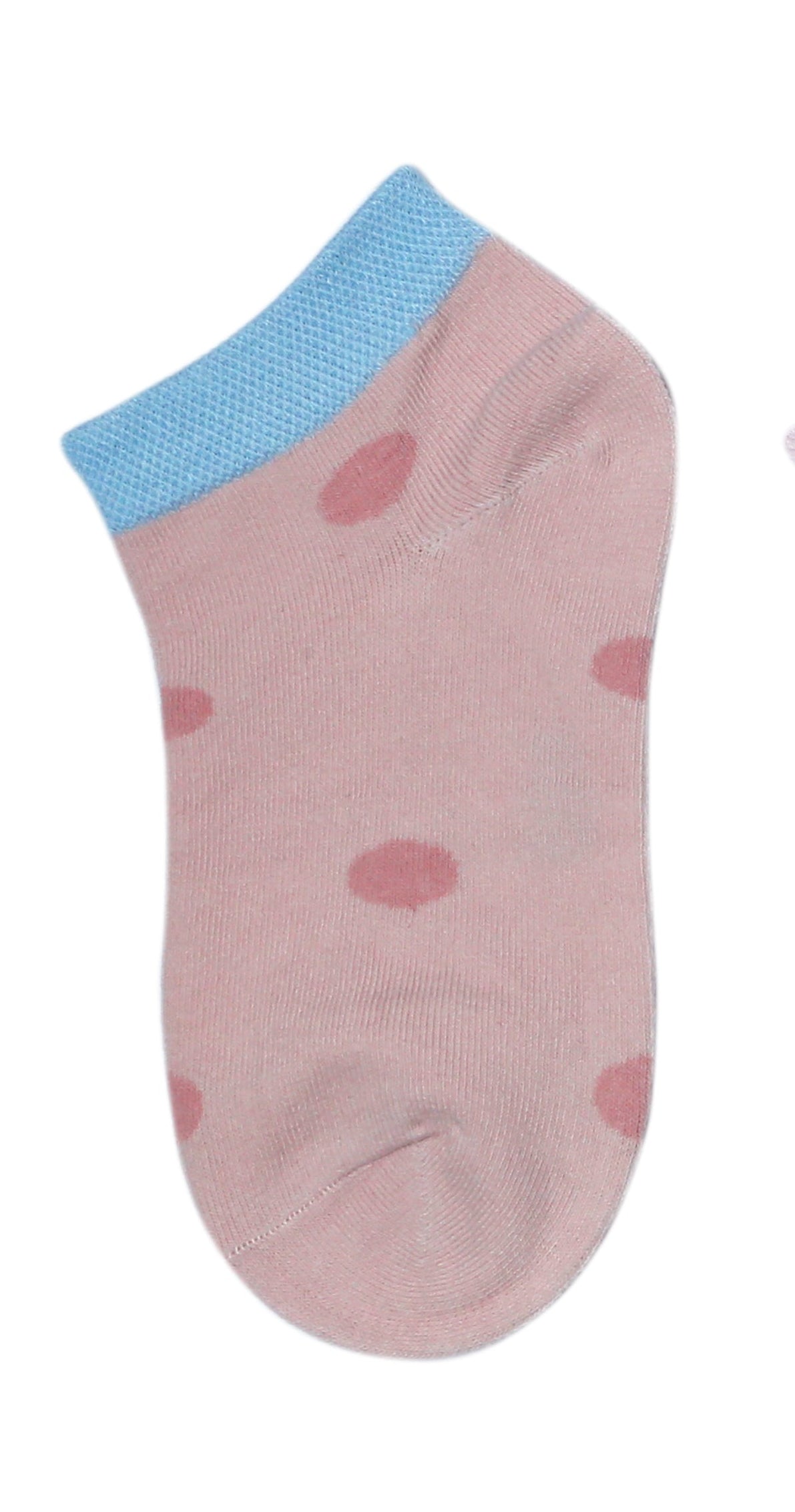 Kids' Polka Dots Pattern Ankle Socks-Pack of 1(Peach)