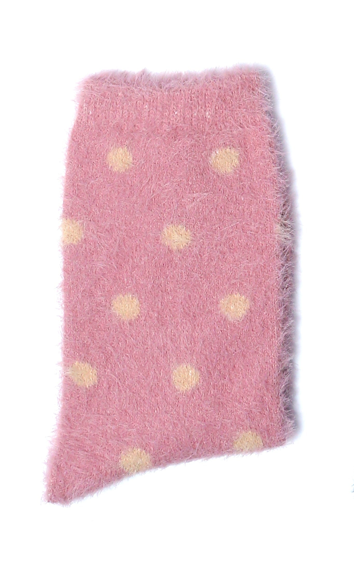 Kids Fur Warm Socks Polka Pattern-Pink(Pack of 1)