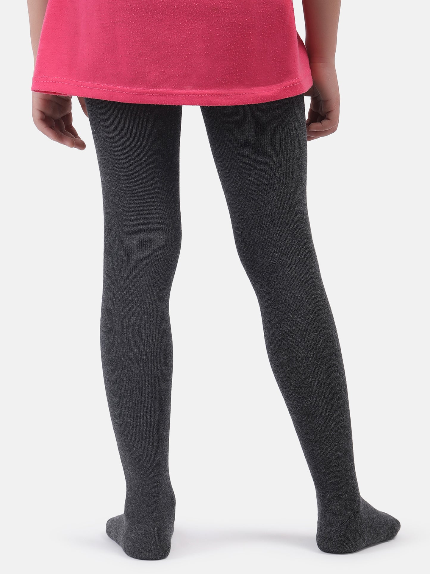 Dark Grey Girls Cotton Stockings