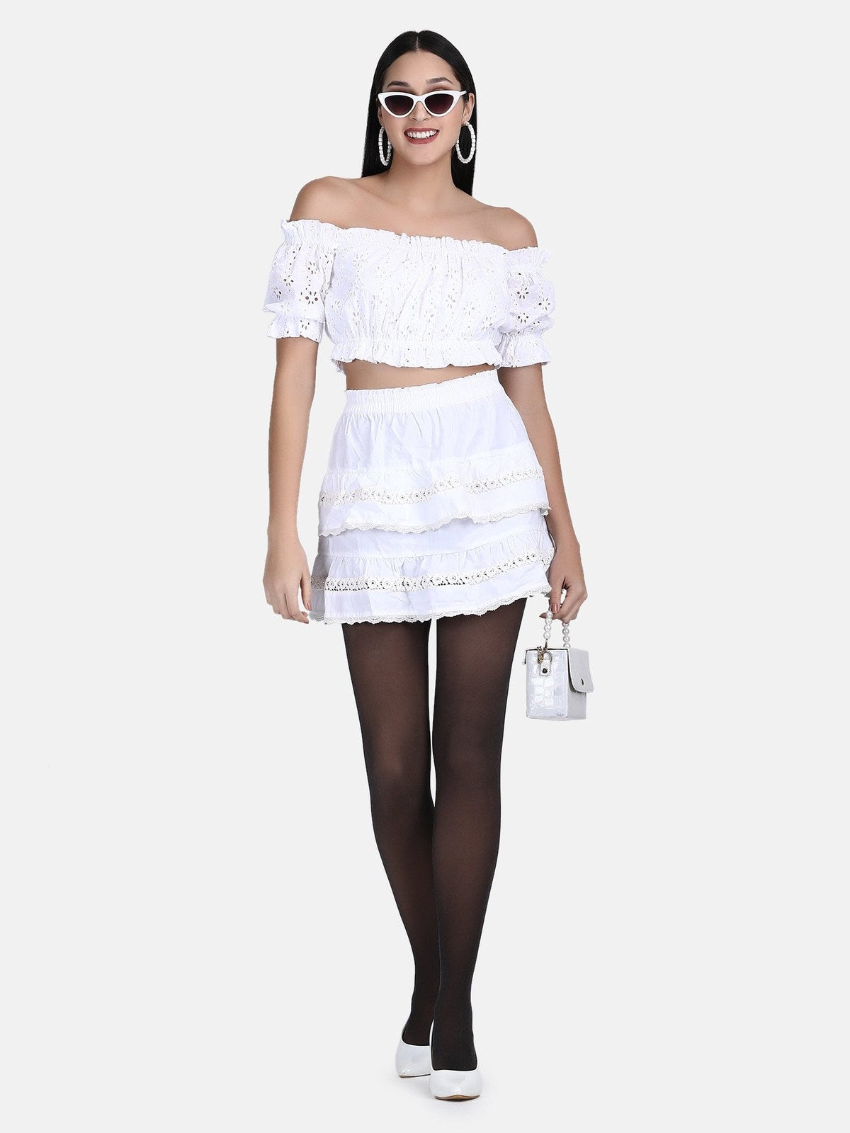 Dual Tone Black Stockings