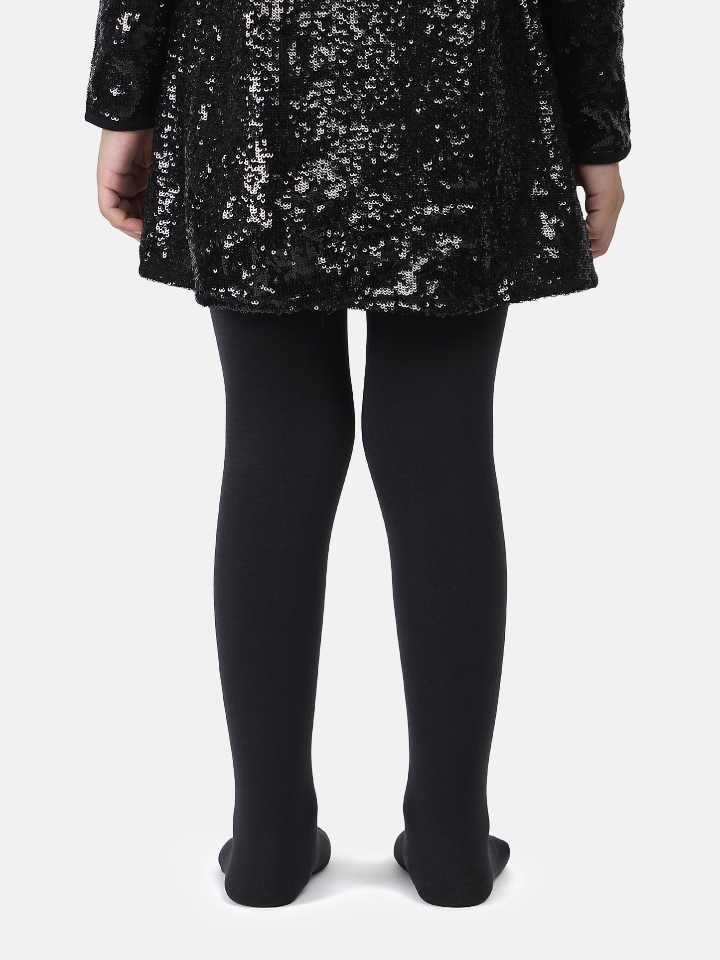 Girls Winter Fur Stockings - Dark Grey