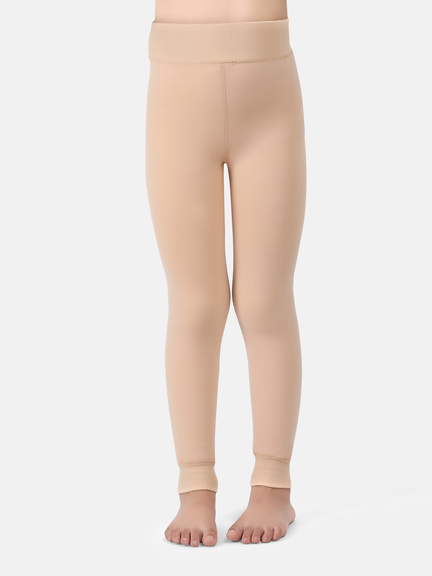 Girls Fur Tights- Skin