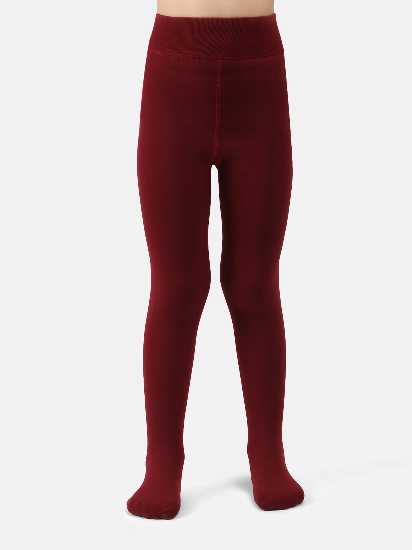 Girls Winter Fur Stockings - Maroon