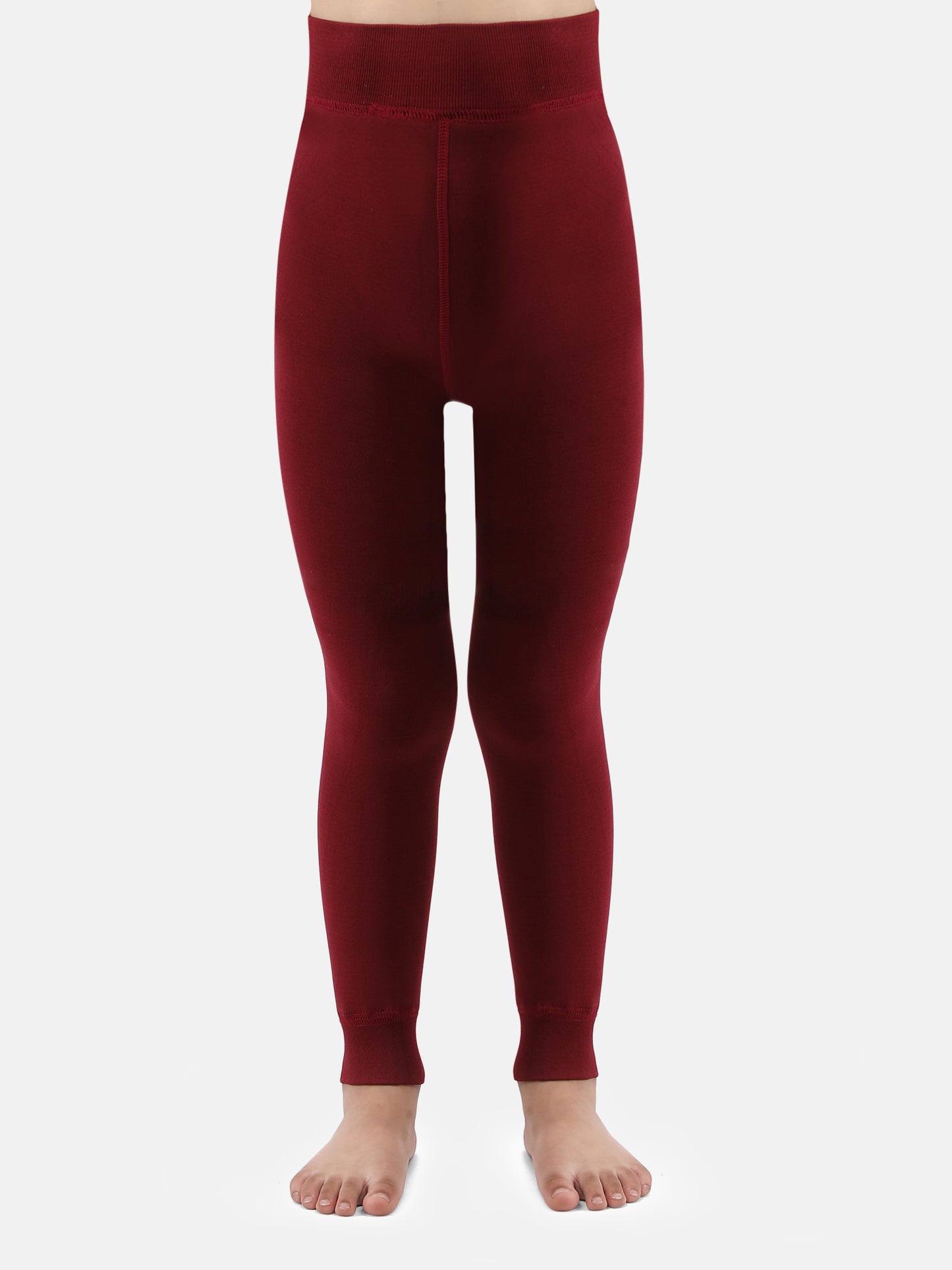 Girls Fur Tights- Maroon