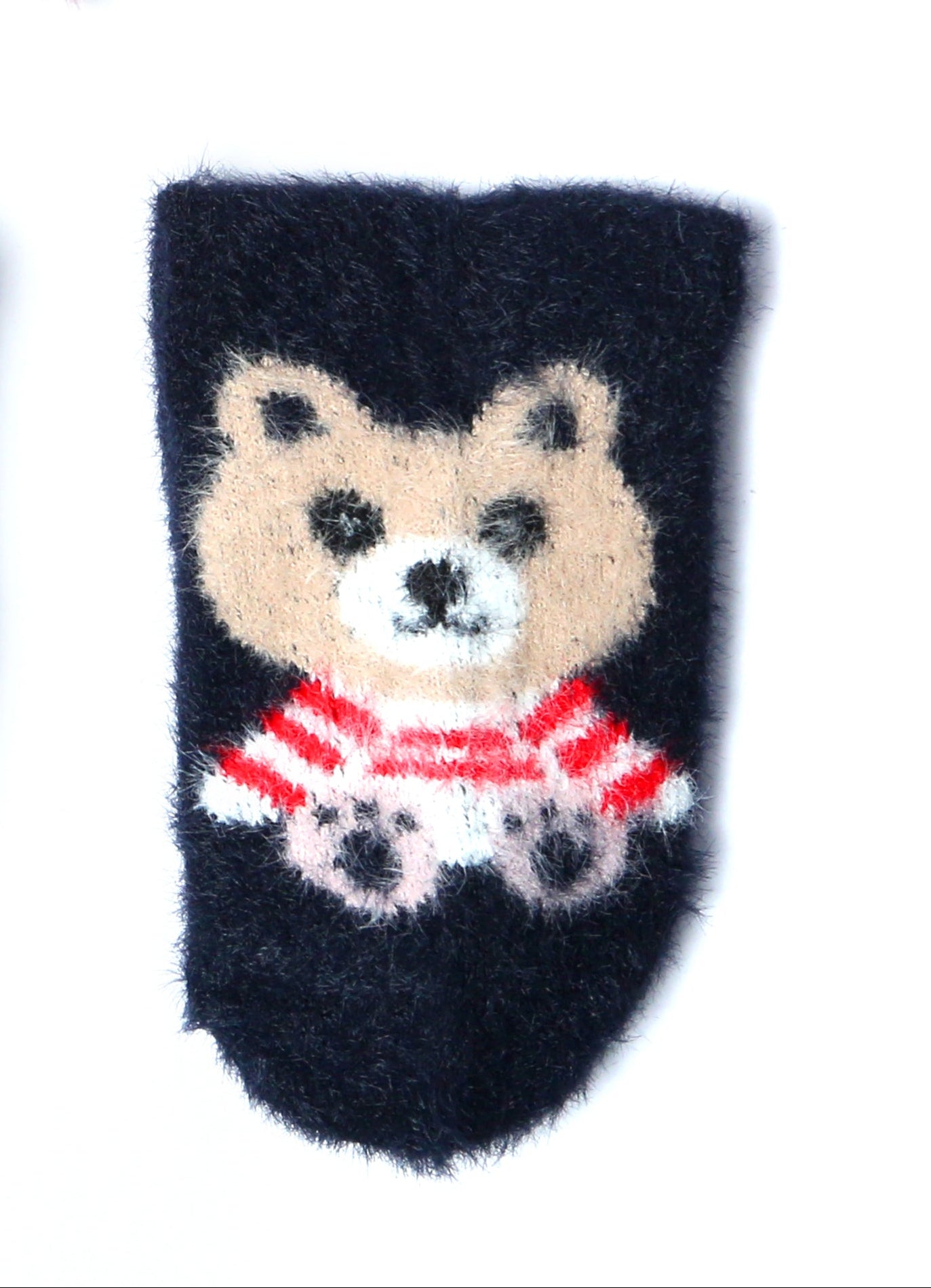 Kids Fur Warm Socks Teddy Pattern-Navy(Pack of 1)