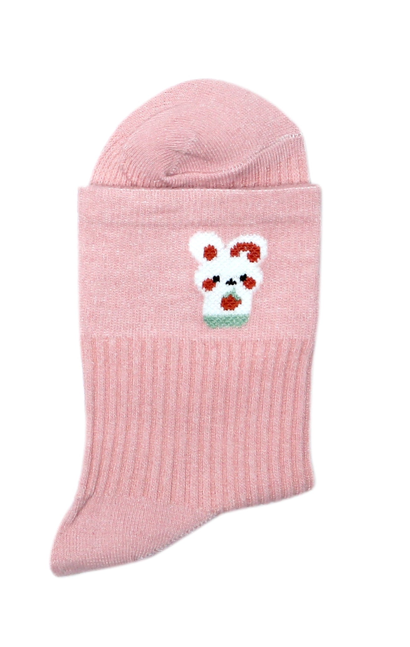 Kids Cute Playful Pattern Ankle Socks-Pack of 1(Blush)