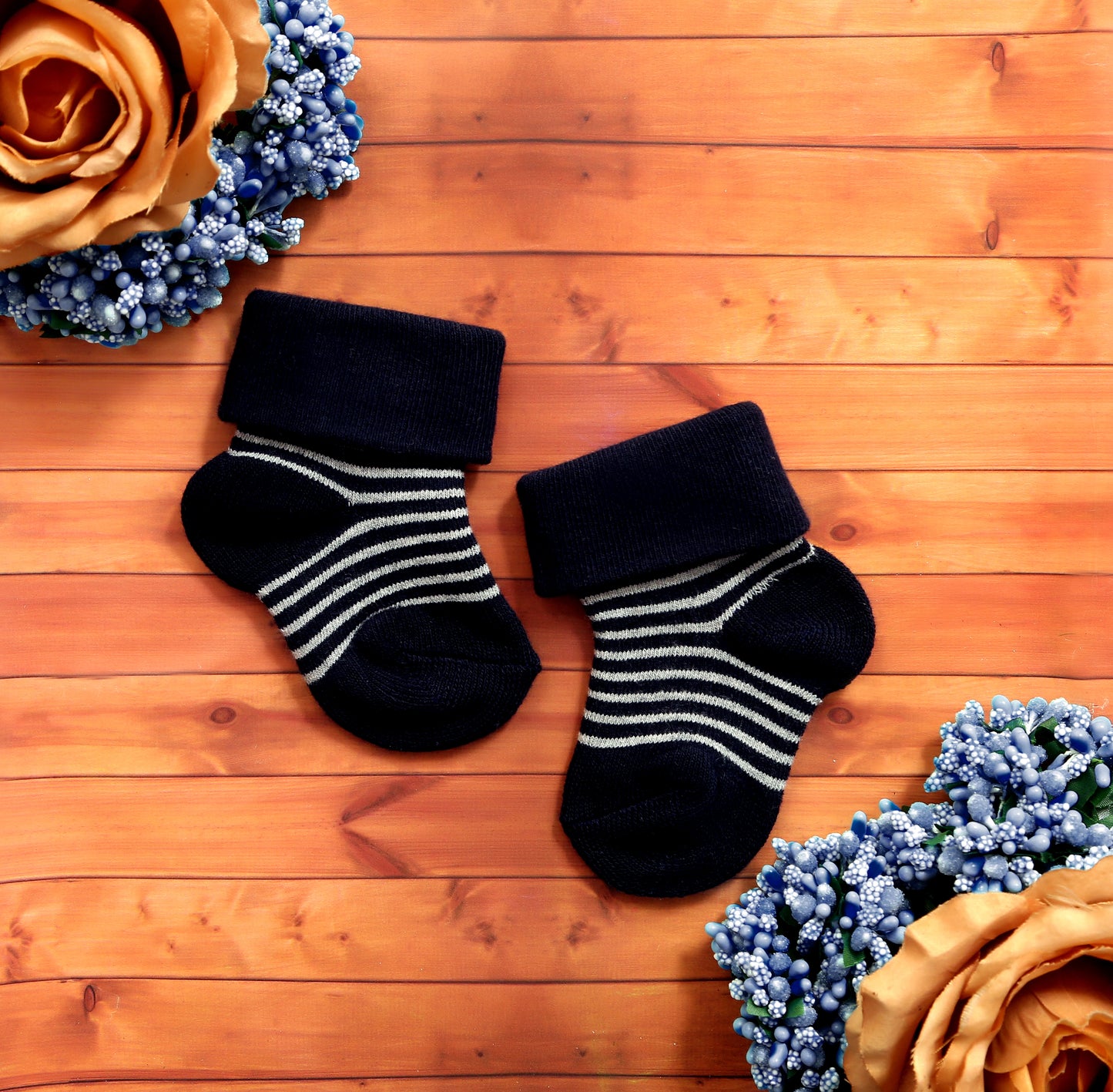 New Born Baby Cotton Socks (Black)
