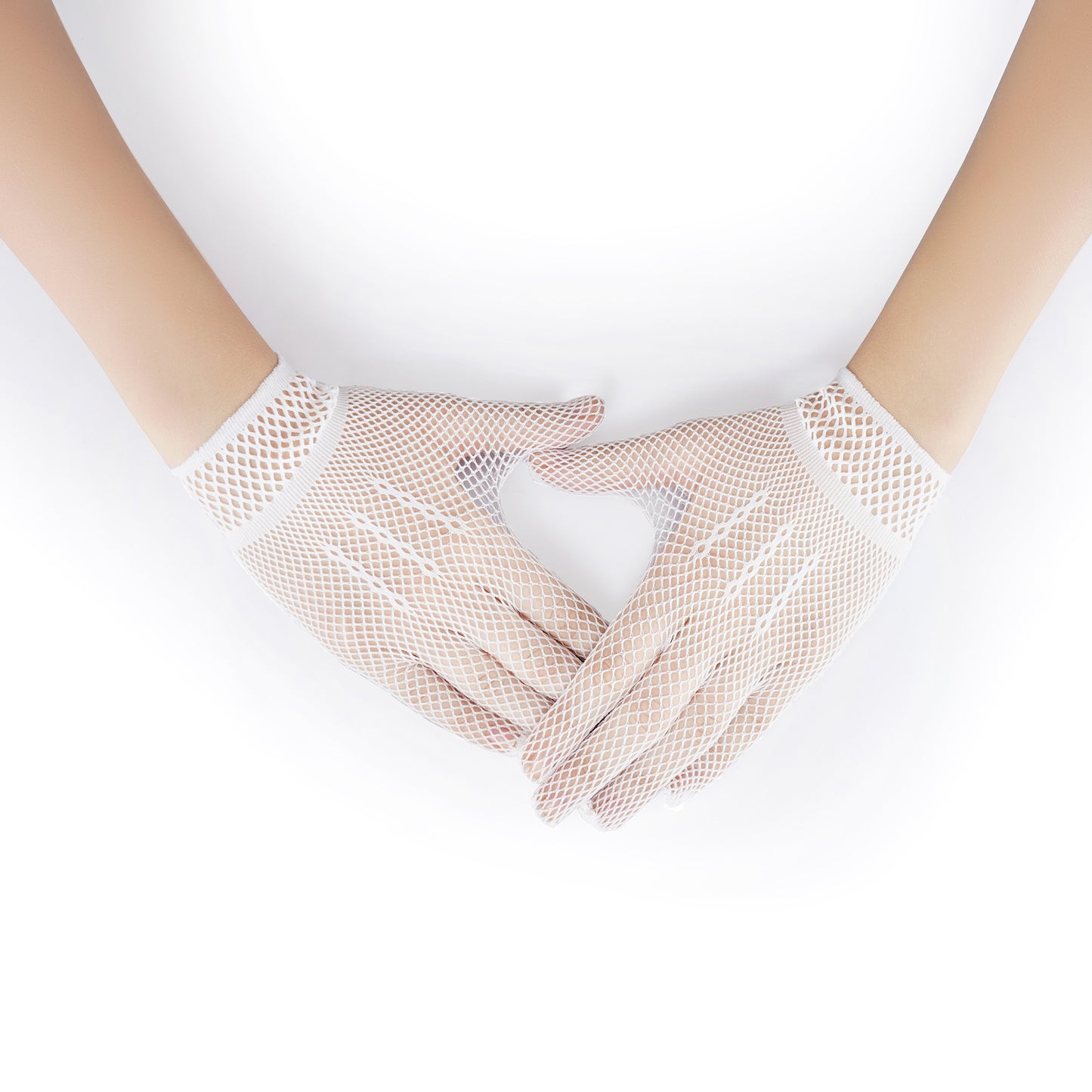 Net Pattern Hand Gloves- Small(White)