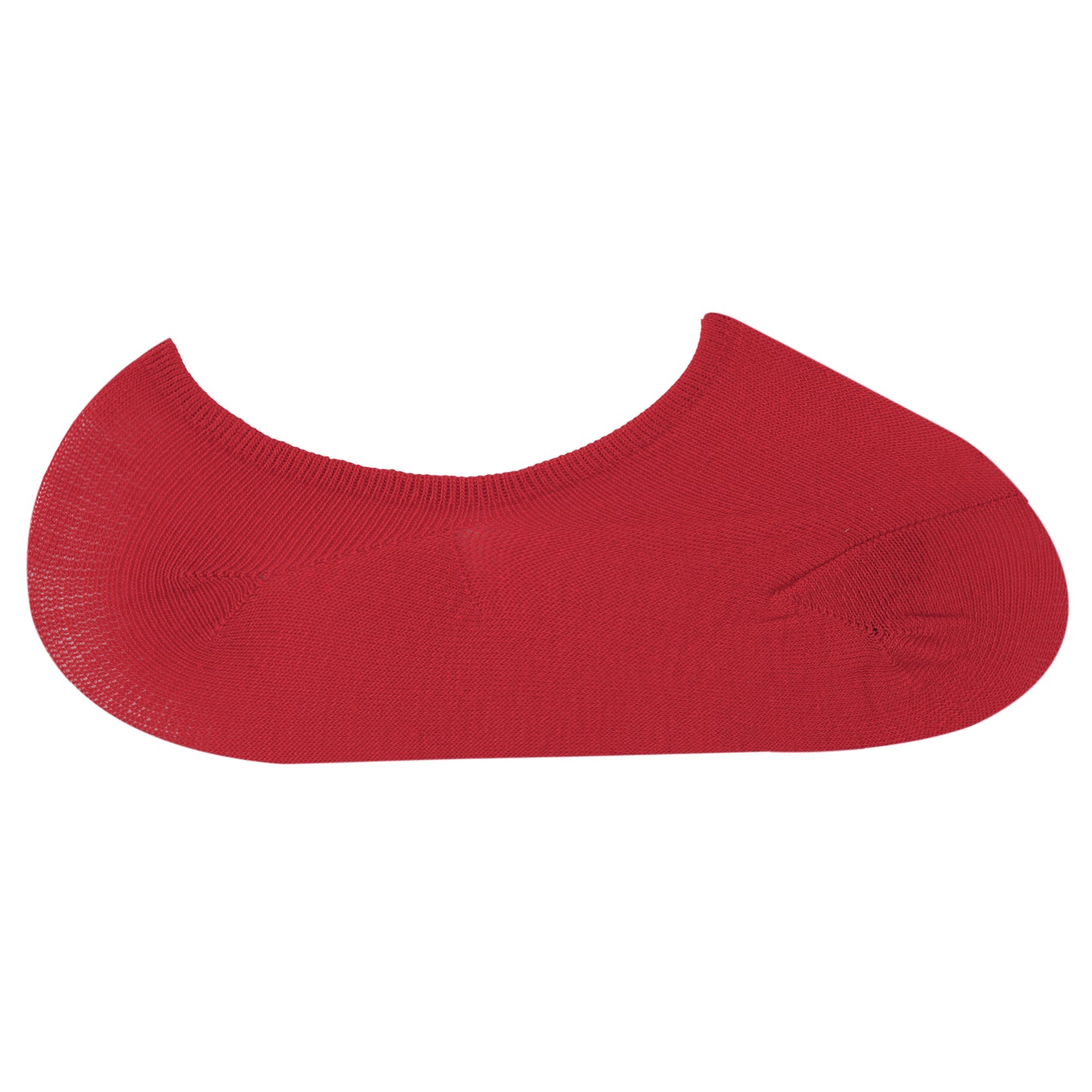 Cotton Hidden Loafer Socks - Red