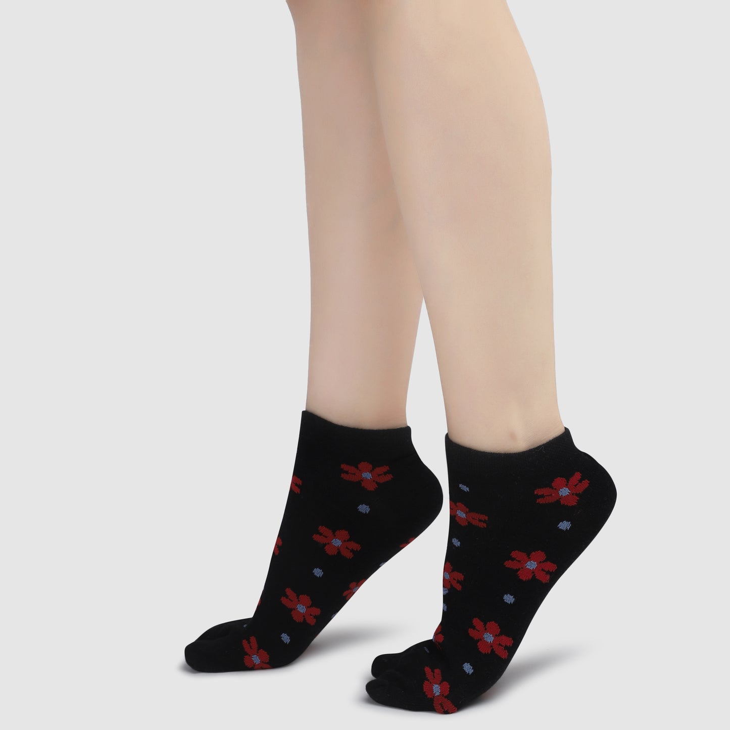 Sunflower Ankle Thumb Socks-Black