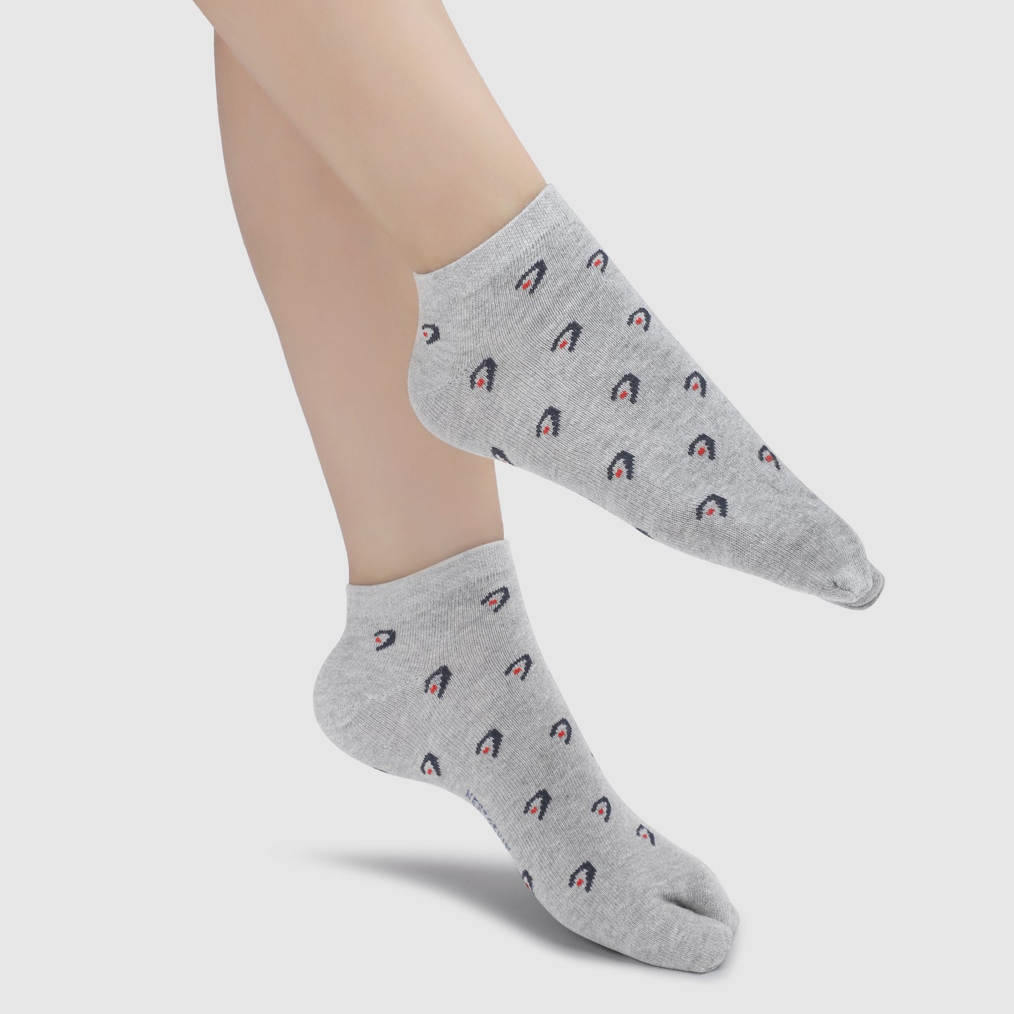 Comet Attack Ankle Thumb Socks-Light Grey