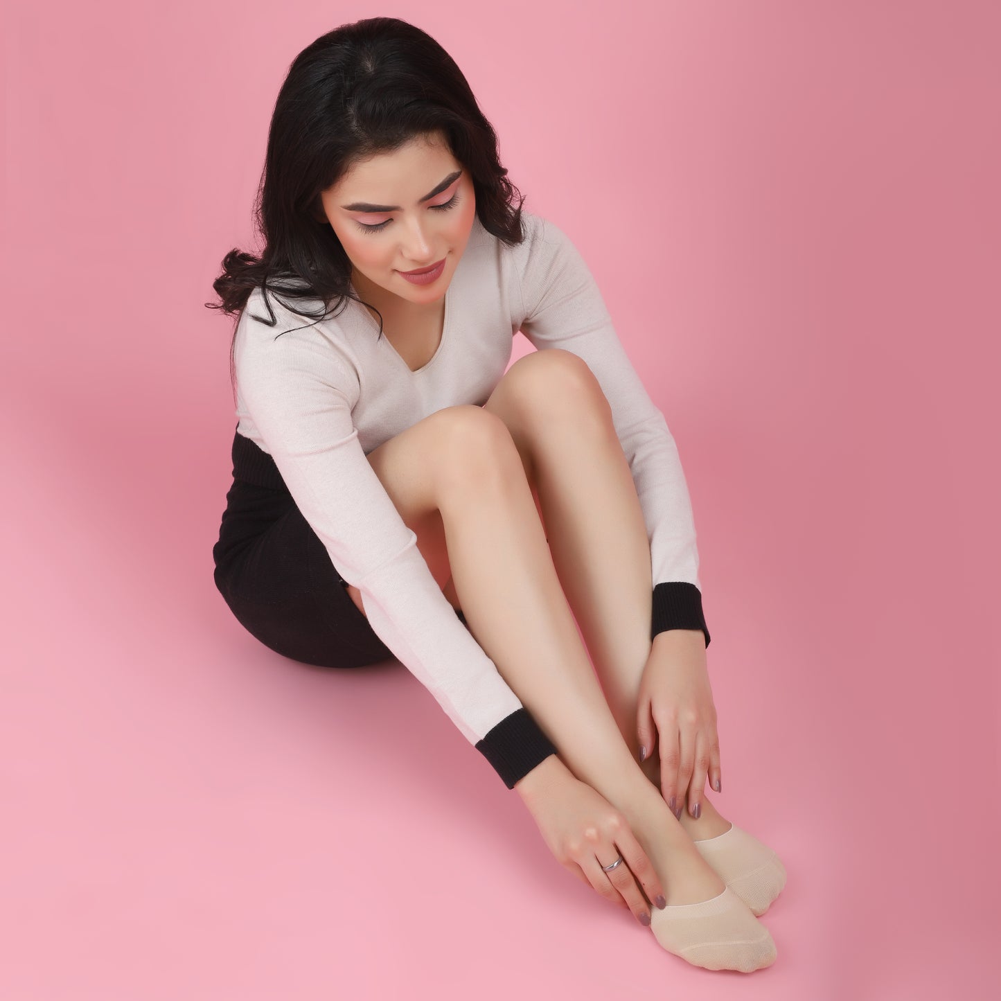 Cotton Loafer Socks - Skin