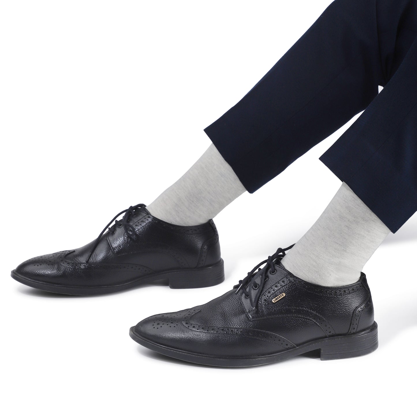 Men Crew Length Seamless Socks-Acru Melange