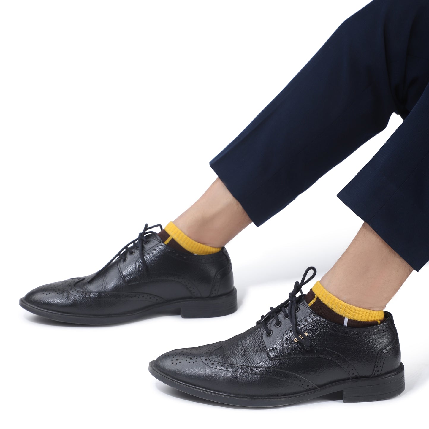 Men Sneaker Length Socks- Brown