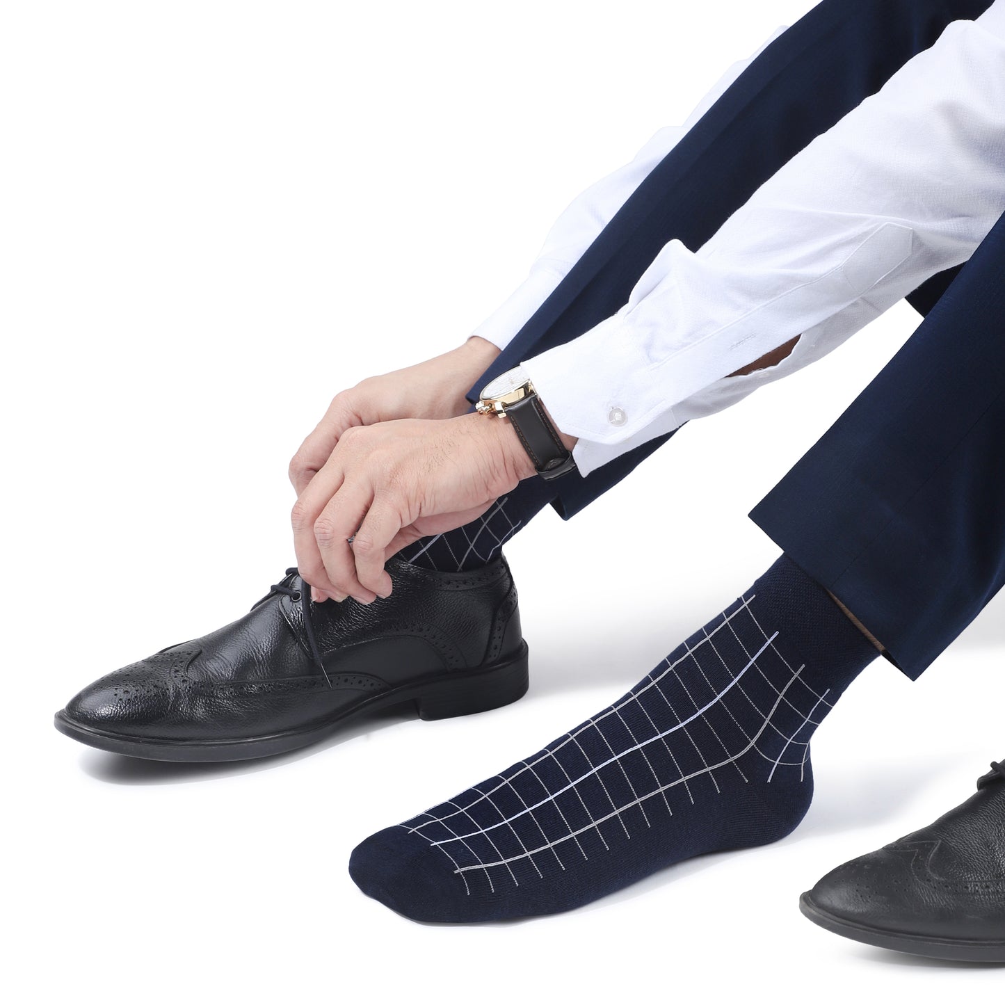 Men Ankle Length Socks- Navy Blue