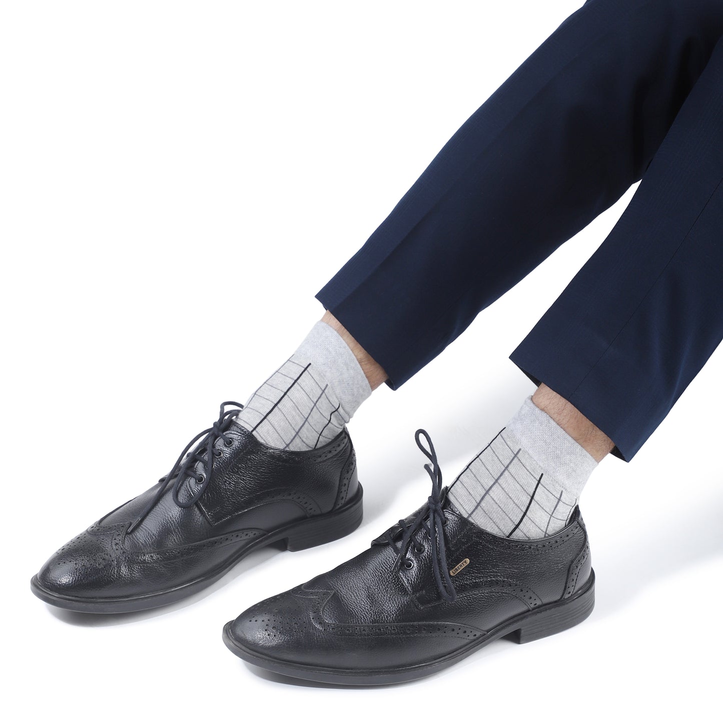 Men Ankle Length Socks- Light Grey