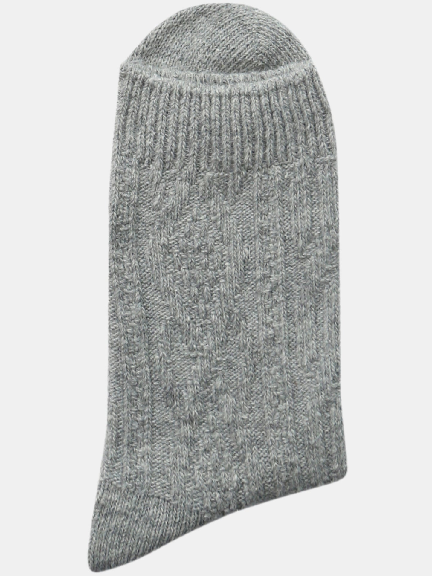 Crew Length Cozy Braided Knit Pattern Warm Socks for Women-Light Grey(Pack of 1)