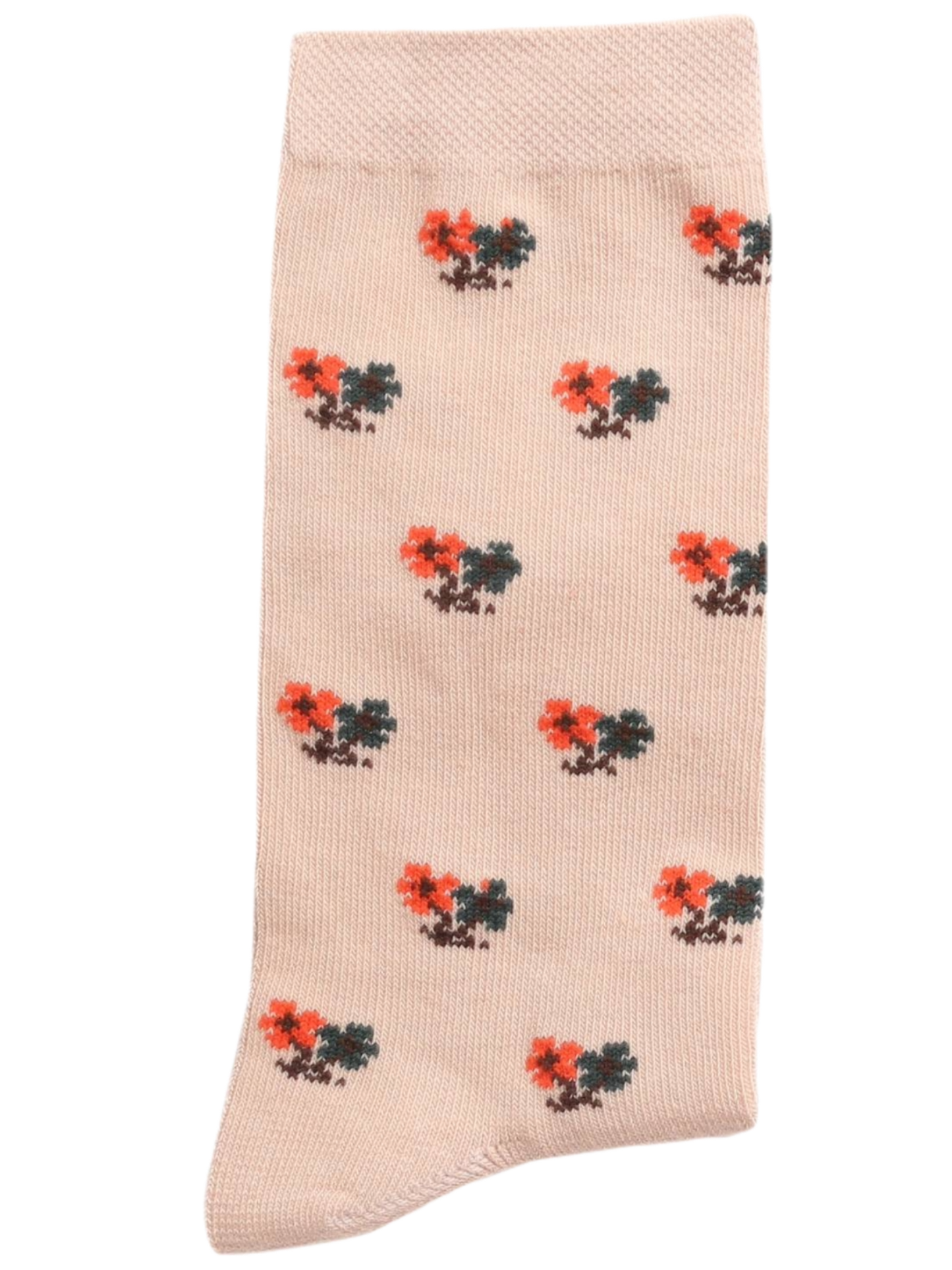 Floral Pattern Regular Thumb Socks (Multicolor)