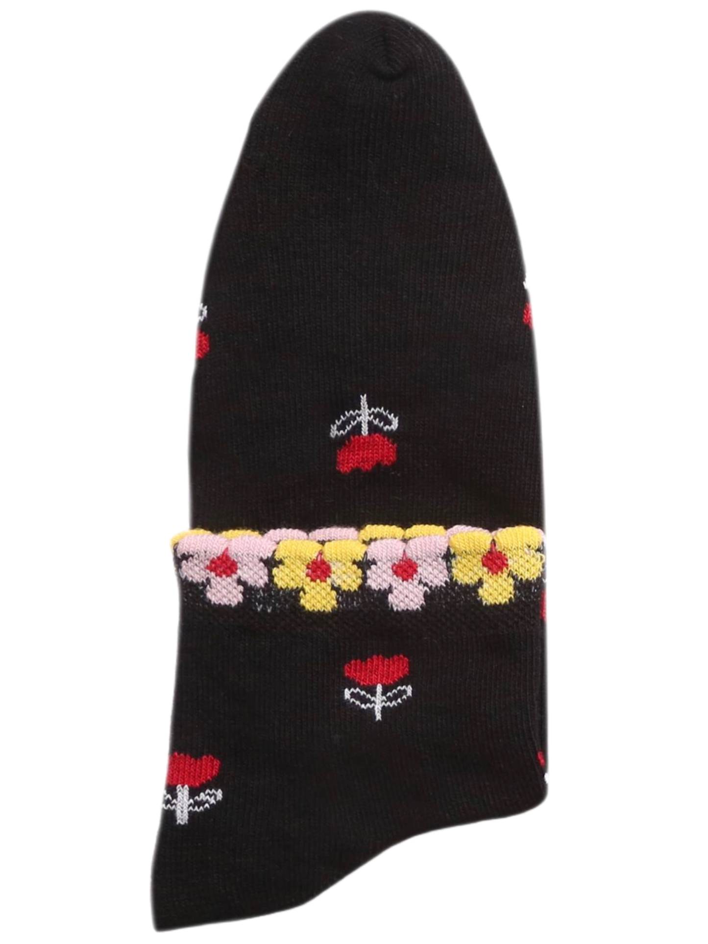 Flower Pattern Ankle Thumb Socks (Multicolor)