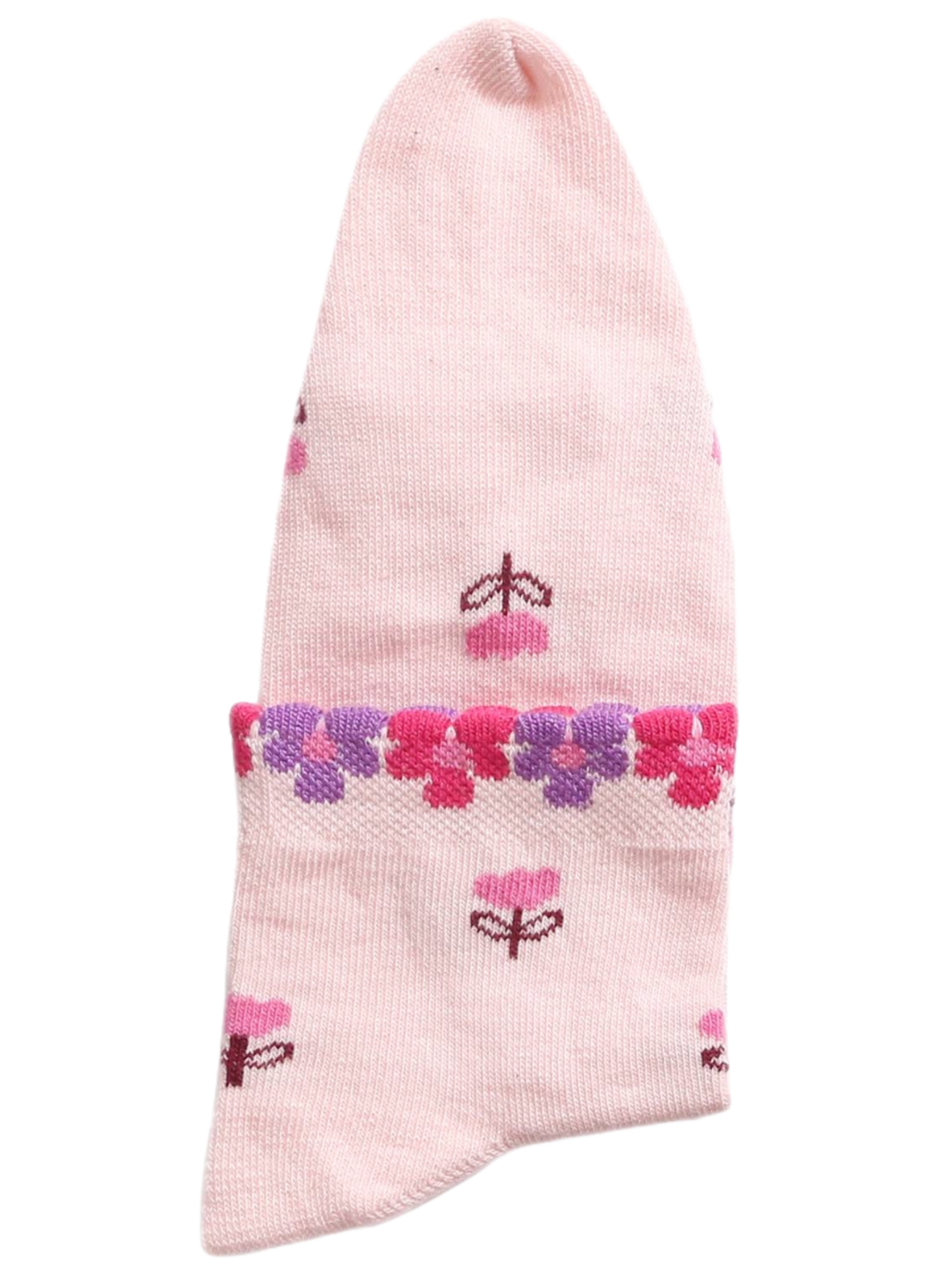 Flower Pattern Ankle Thumb Socks (Multicolor)