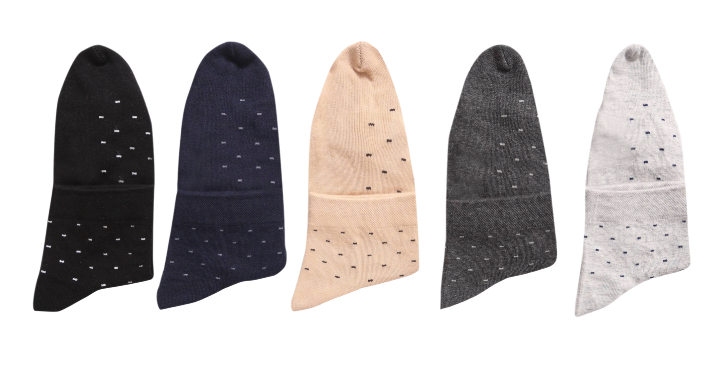 Cotton Ankle Dot Pattern Thumb Socks (Multicolor)
