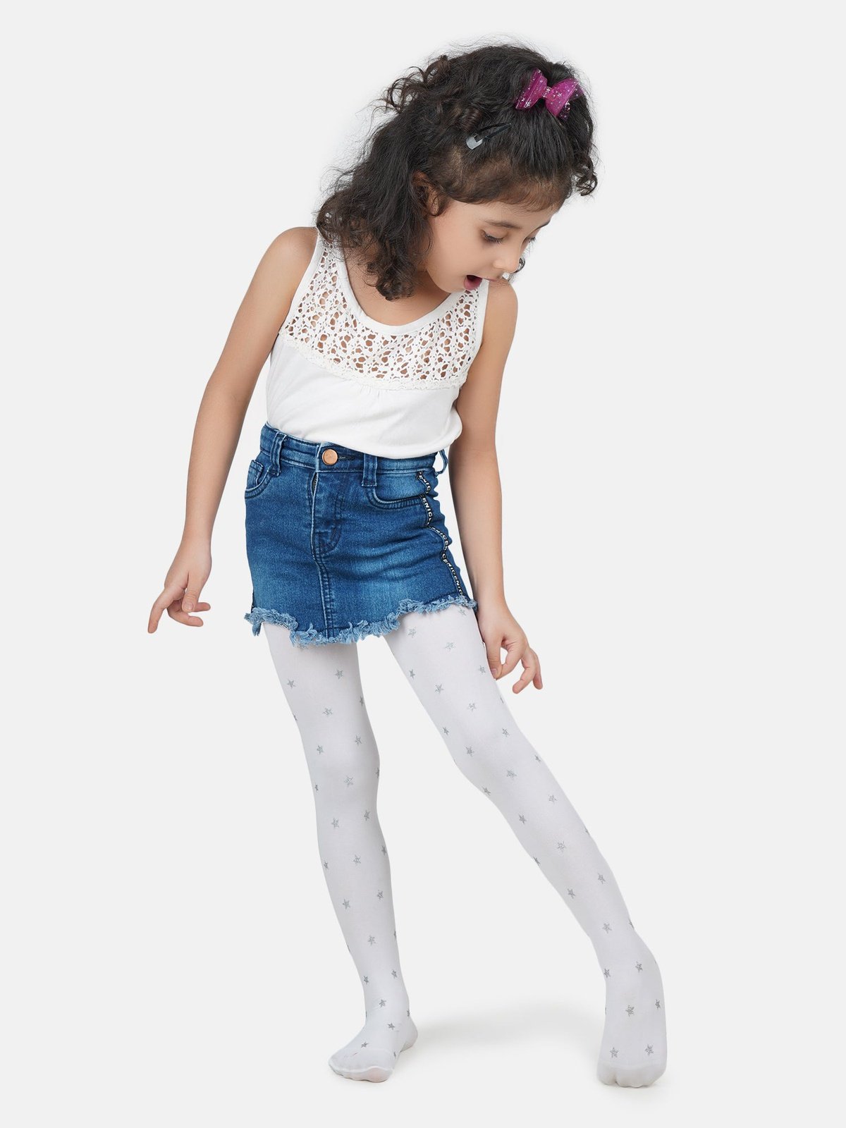 Angel Star Stockings - White