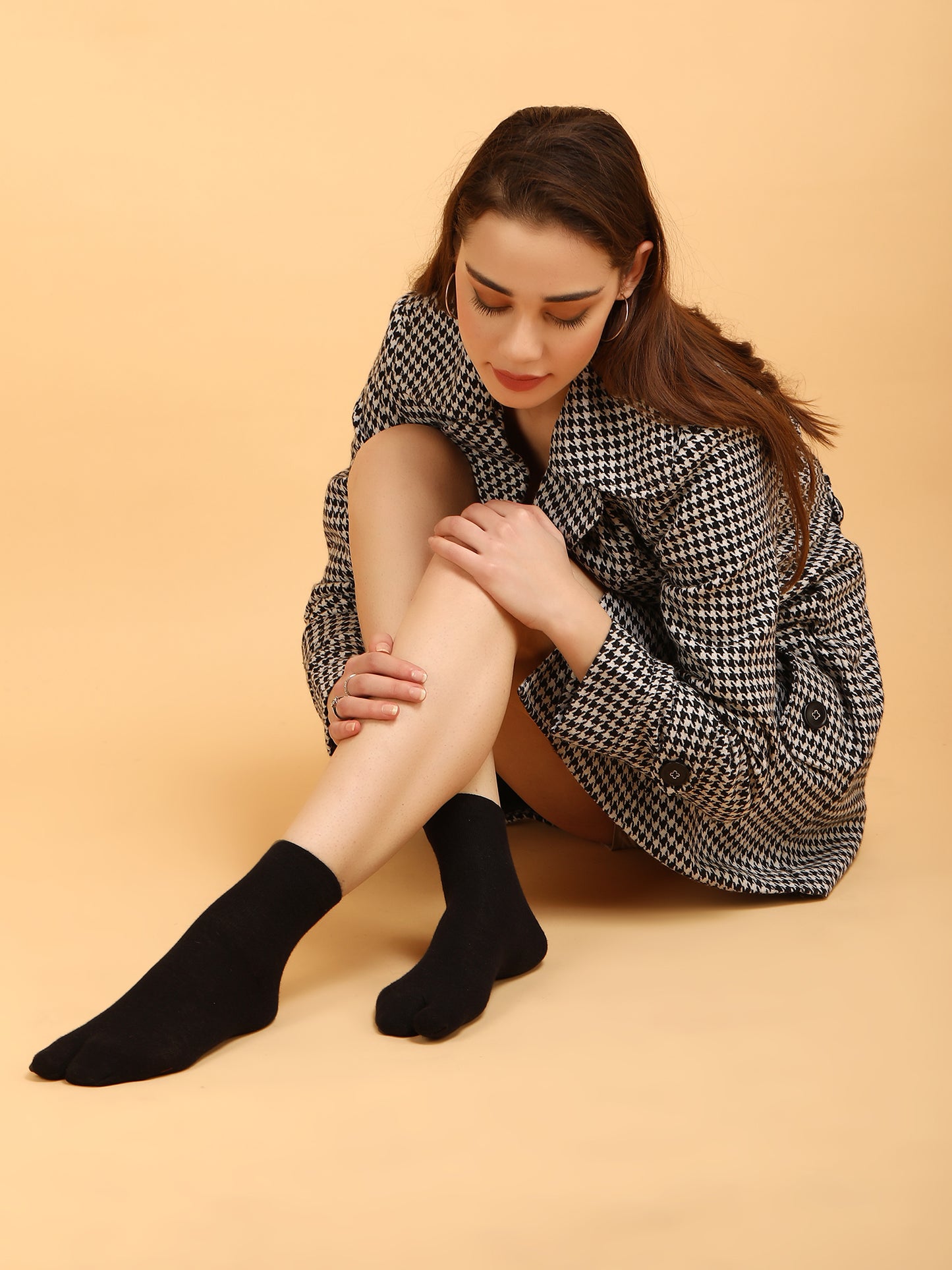 Ankle Thumb Socks - Black