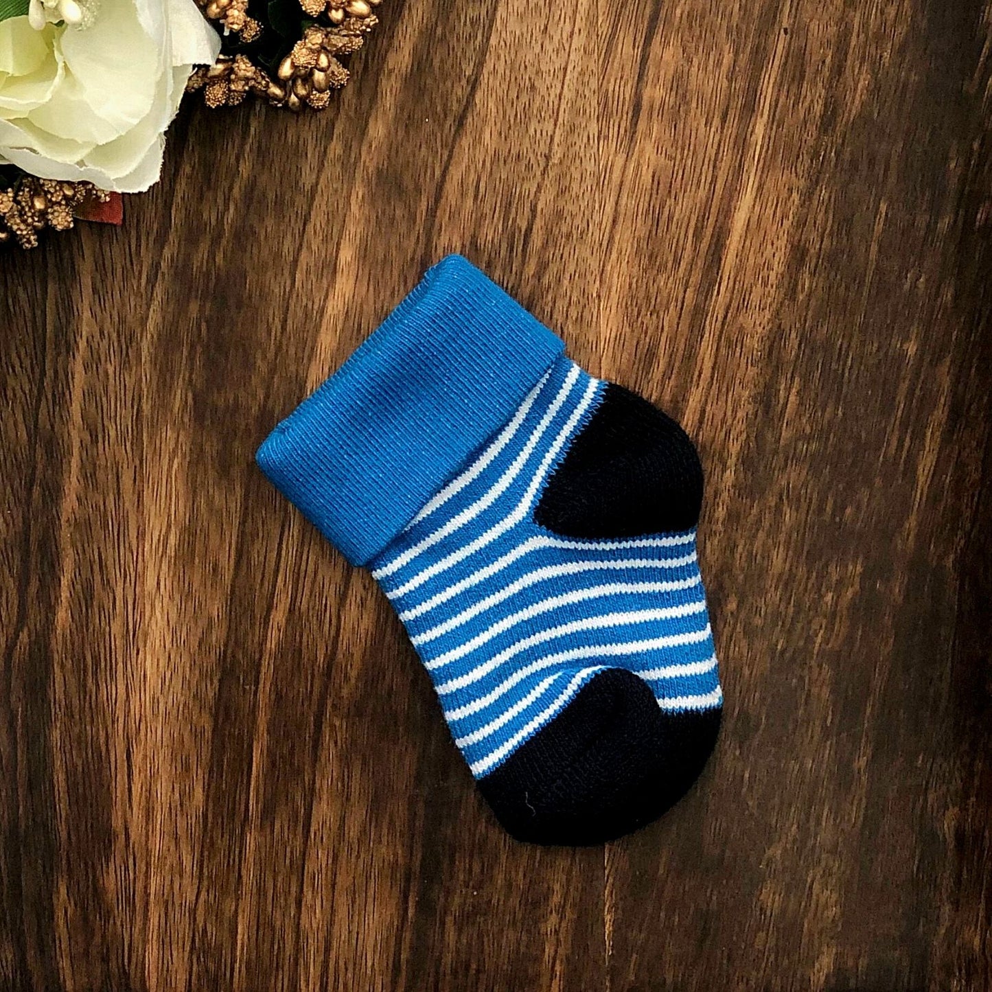 New Born Baby Cotton Terry Socks (Blue)