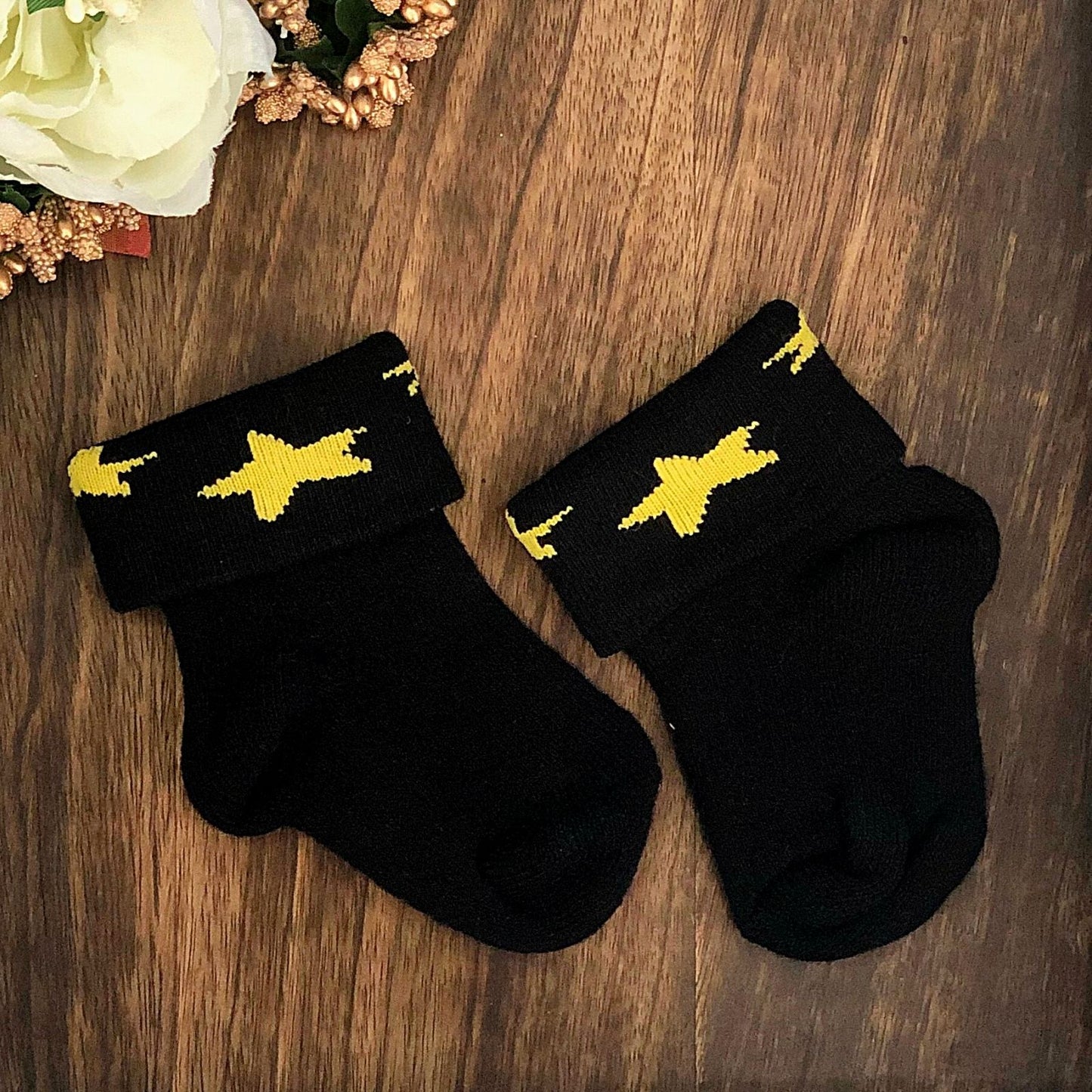 New Born Baby Cotton Terry Socks (Navy Blue:Black:Sky Blue)