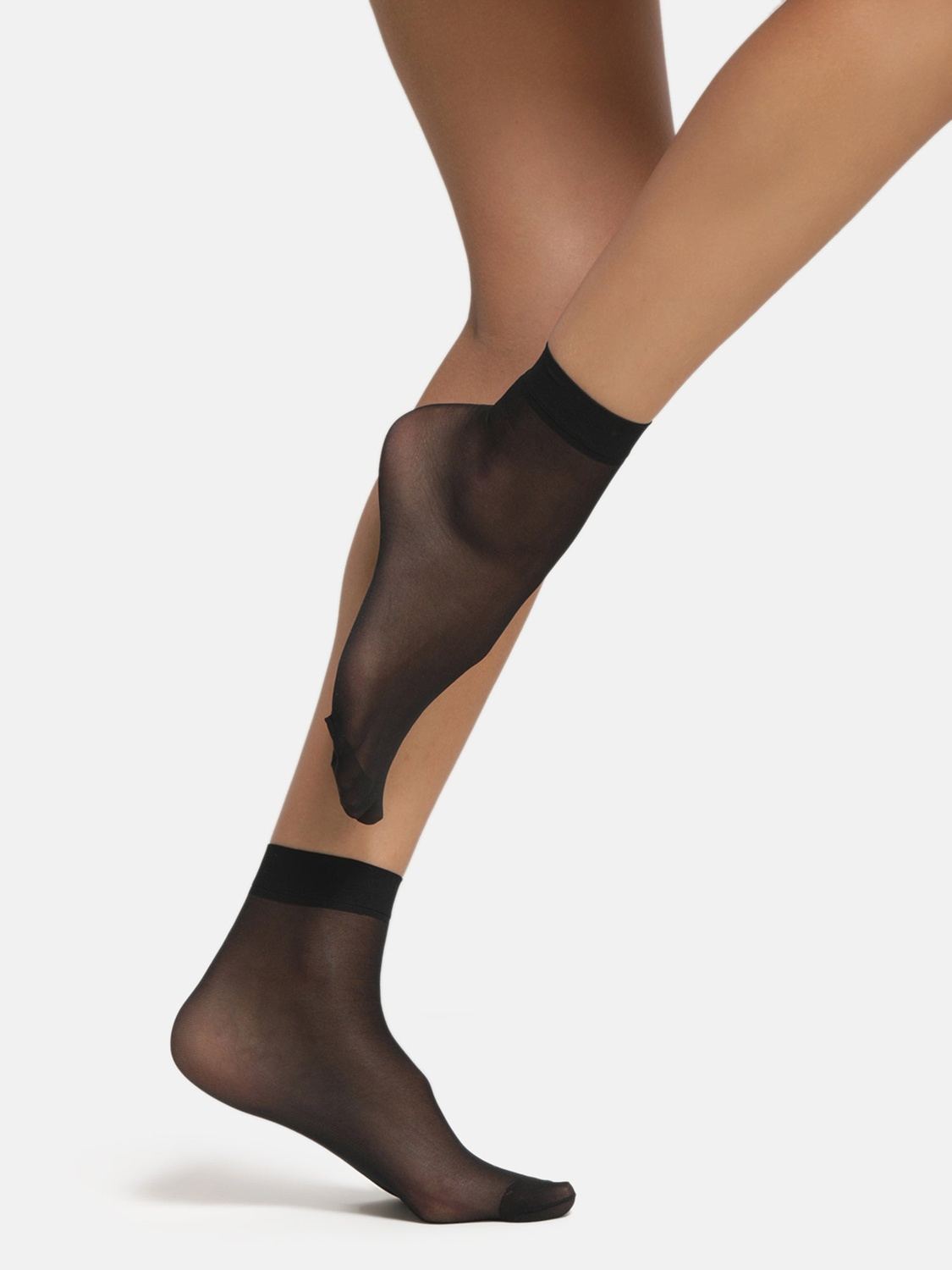 Sheer Ankle Socks - Black
