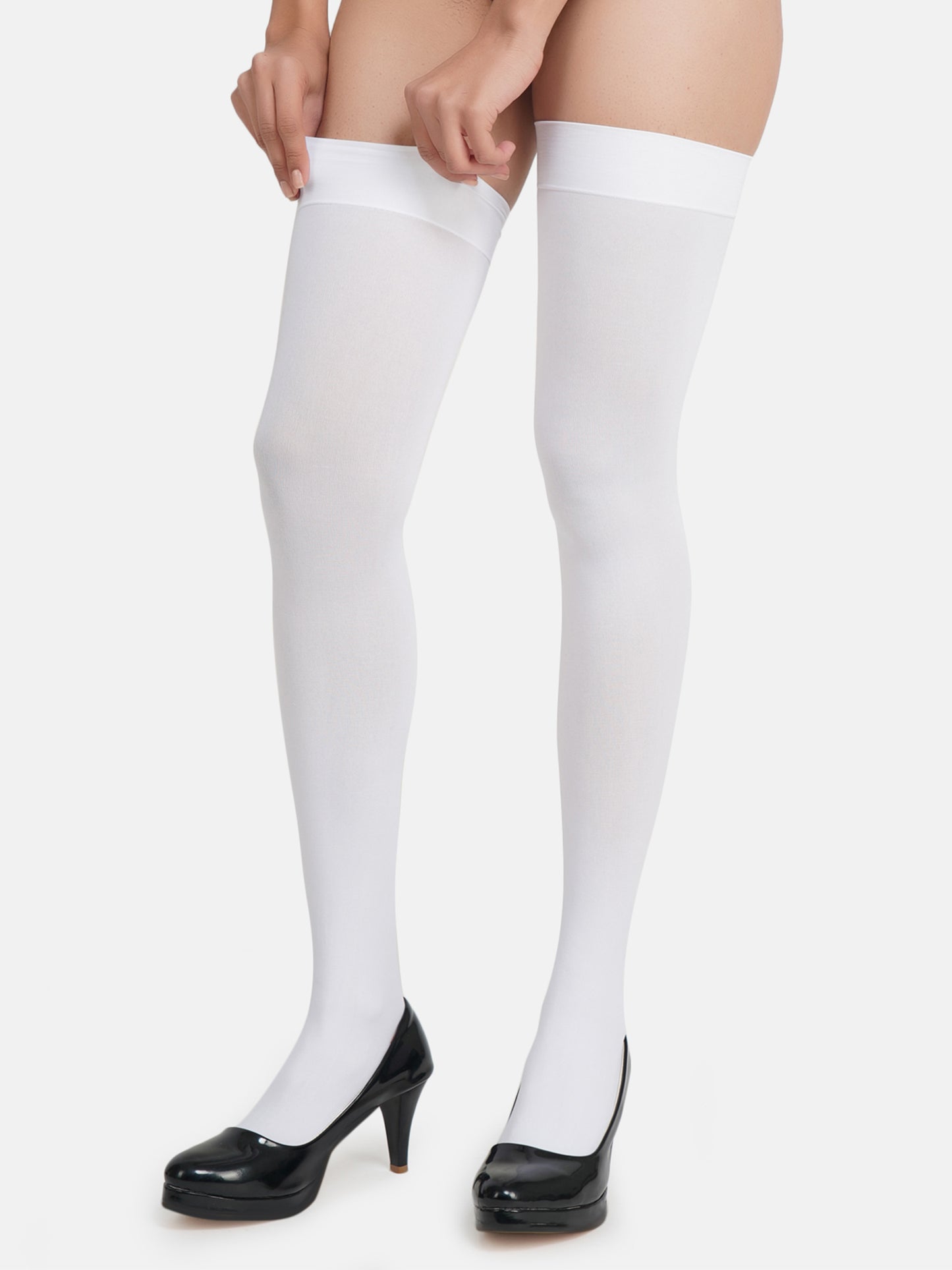 Snow White Thigh Stocking
