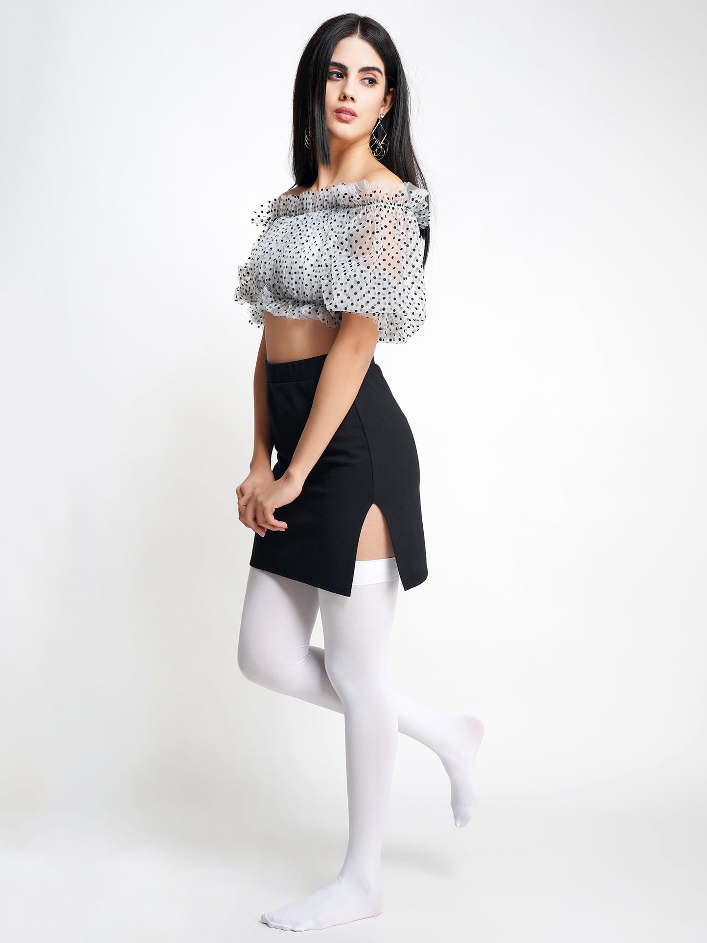 Snow White Thigh Stocking