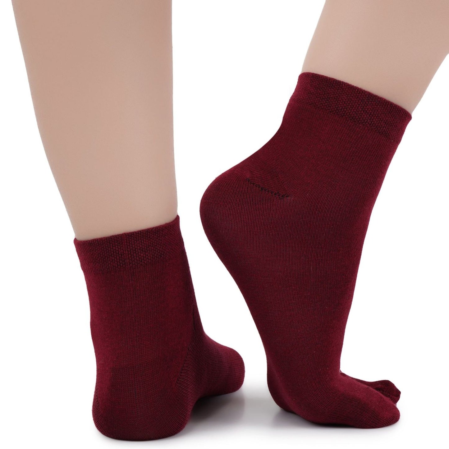 Ankle Thumb Socks - Maroon