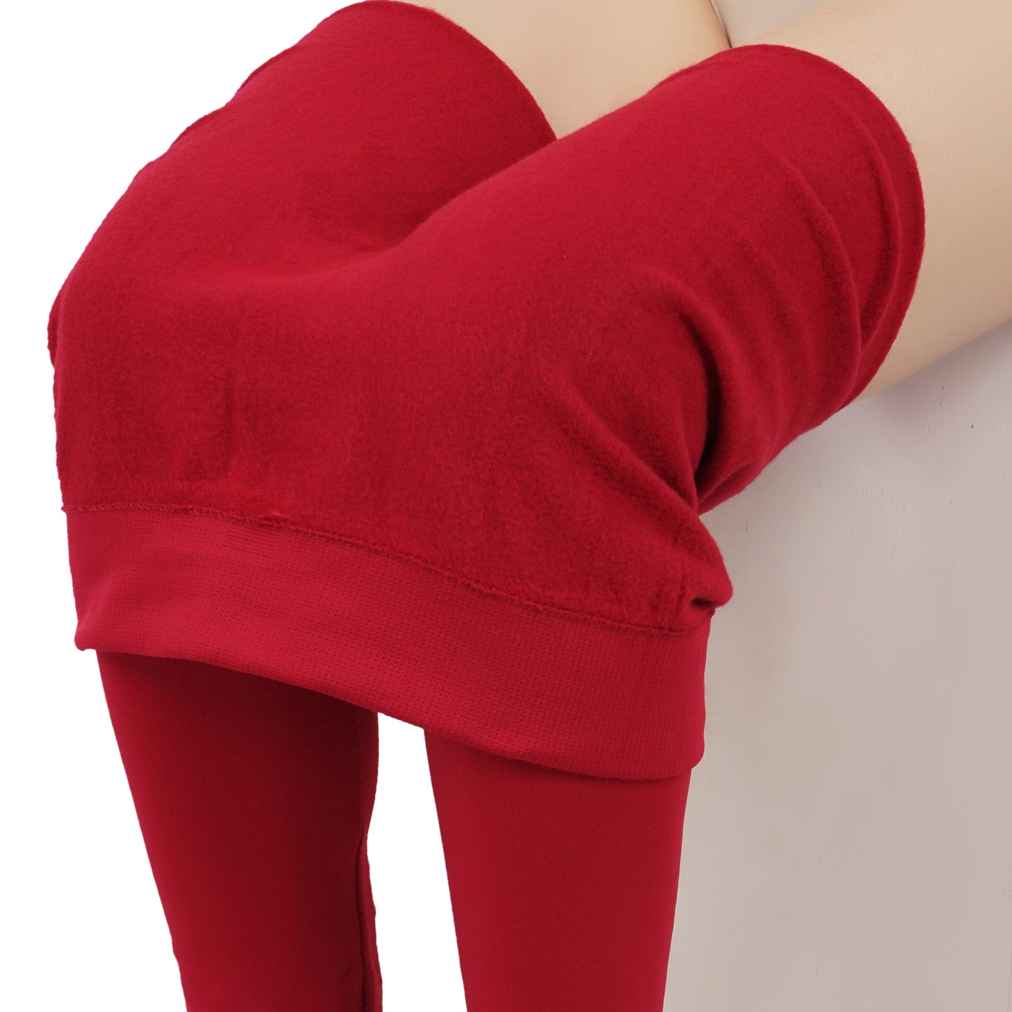 Burgundy Maroon Fleece Tight