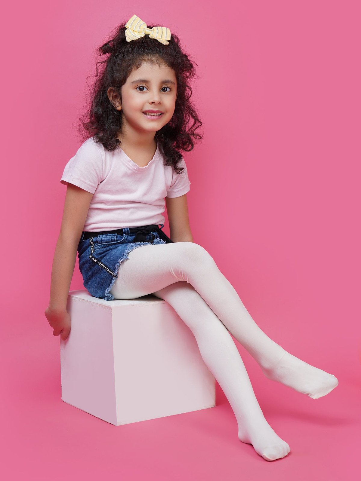 Girls Stocking - Cream