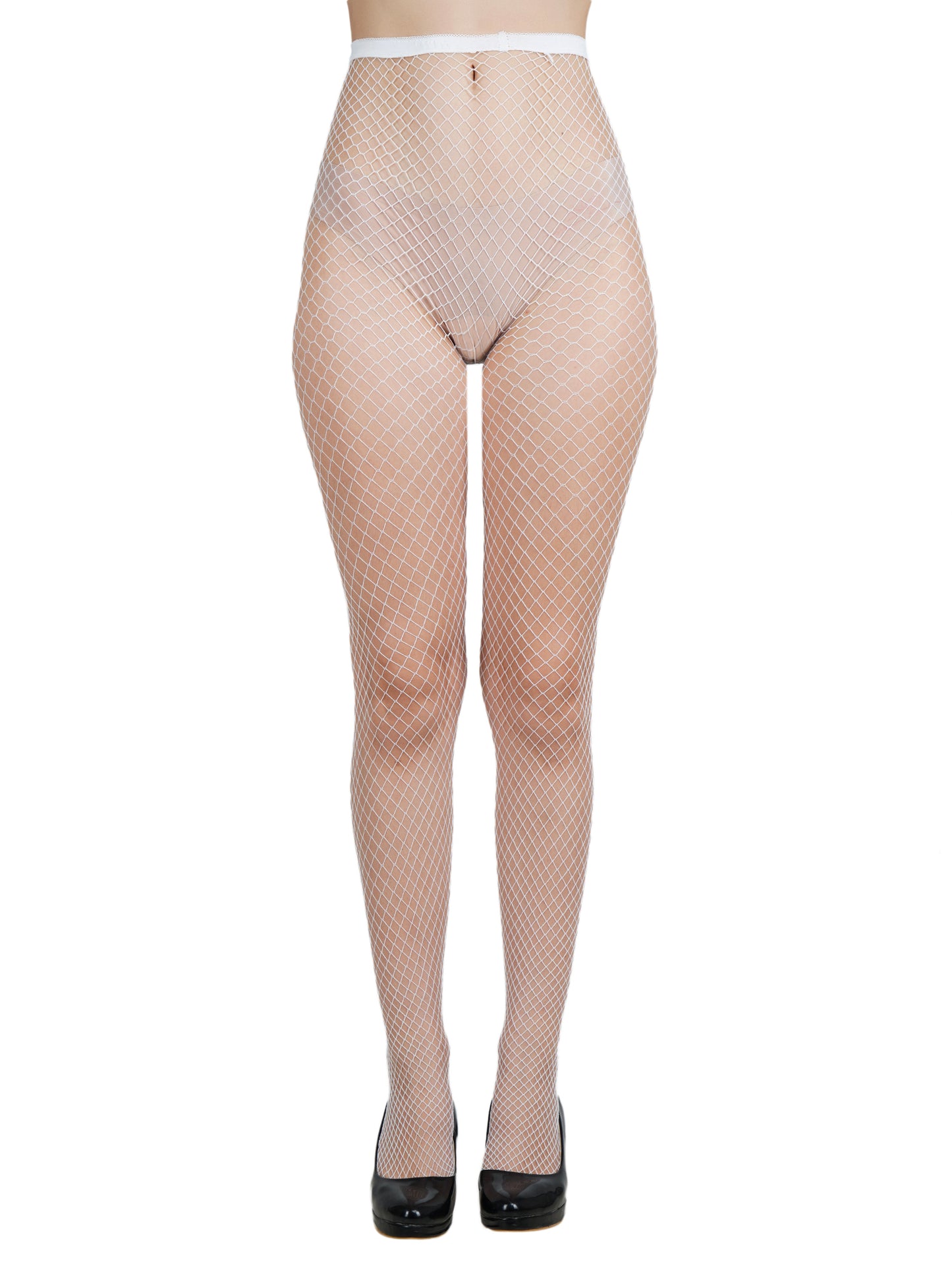 Snow White Fishnet Stocking (Medium)
