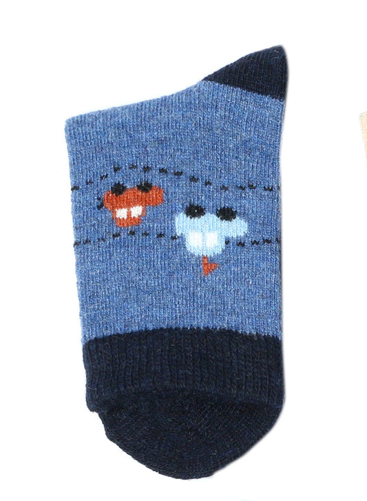Kids Warm Socks-Denim Blue(Pack of 1)