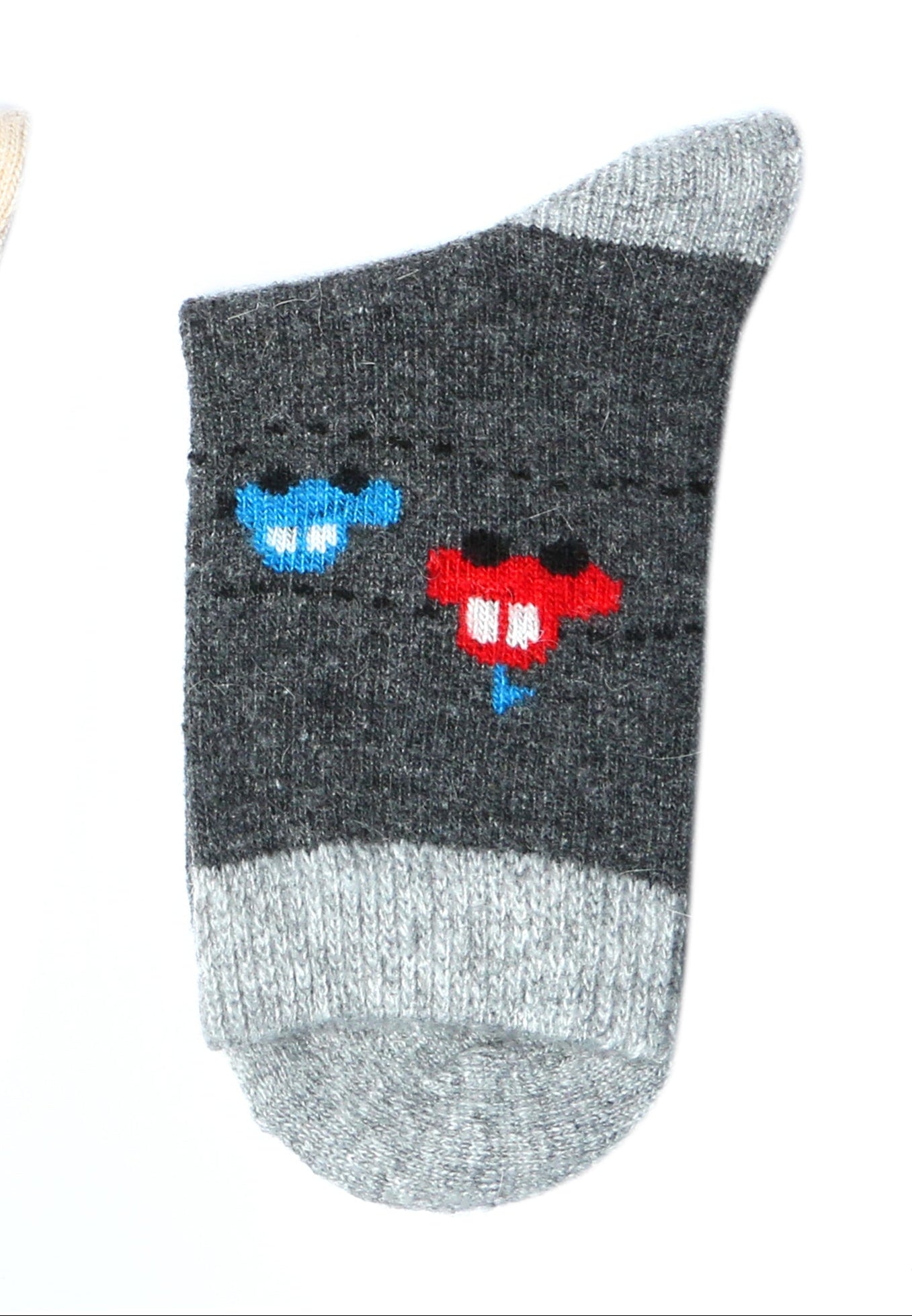 Kids Warm Socks-Dark Grey Melange(Pack of 1)