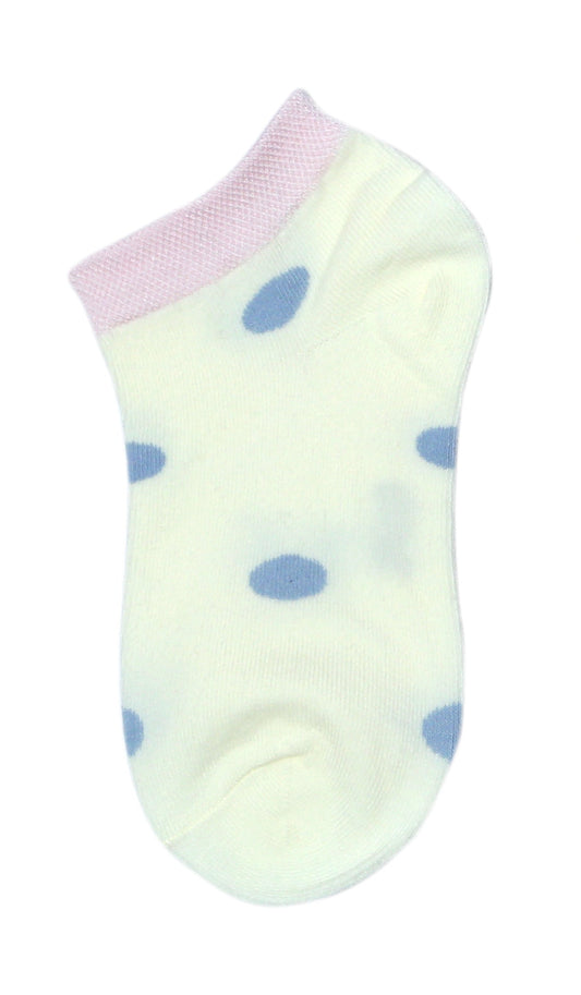 Kids' Polka Dots Pattern Ankle Socks-Pack of 1(Cream)