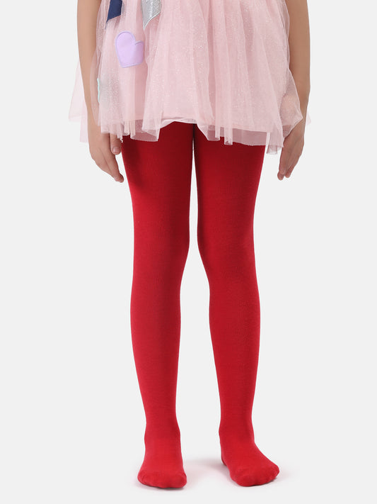 Red Girls Cotton Stockings