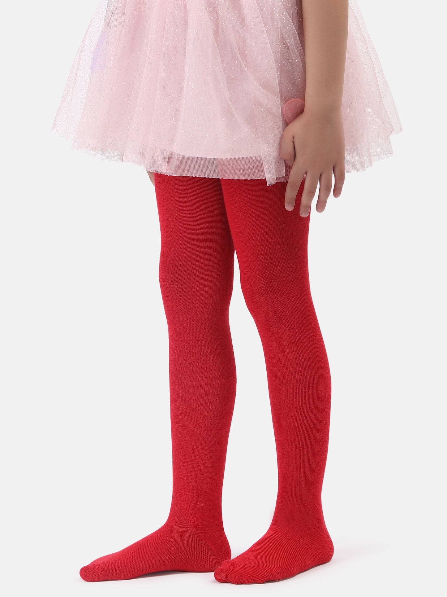 Red Girls Cotton Stockings