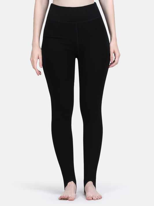 Women’s Winter Warm Premium Cashmere Wool Lined Tights-Black
