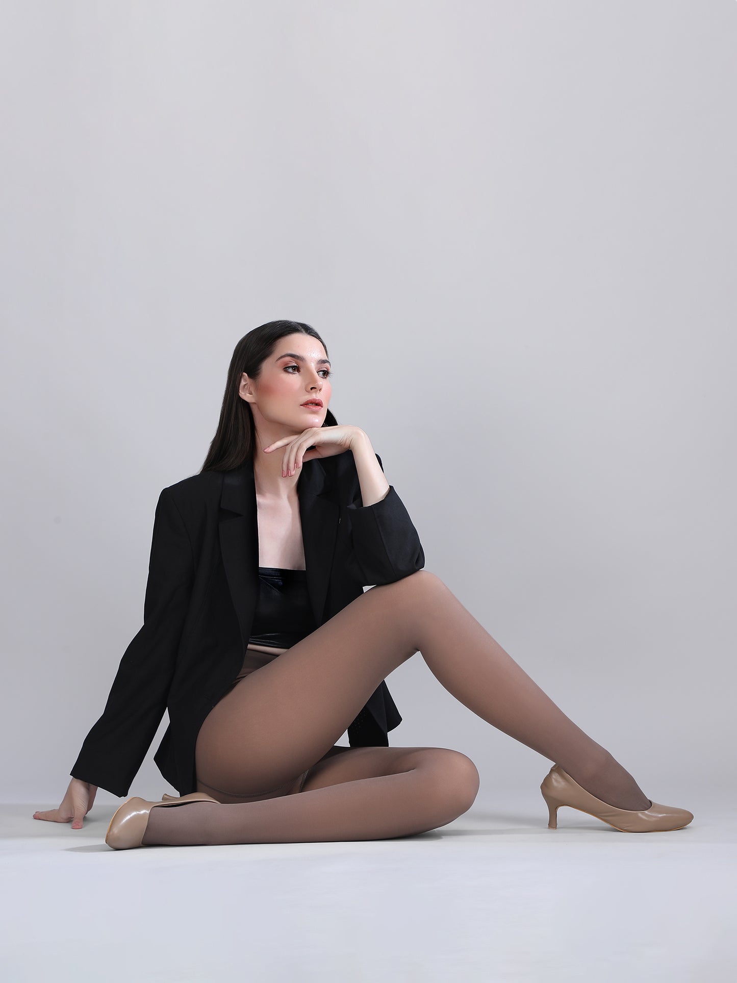 Women’s Thermal Dual Tone Fleece Lined Warm Stockings-Brown
