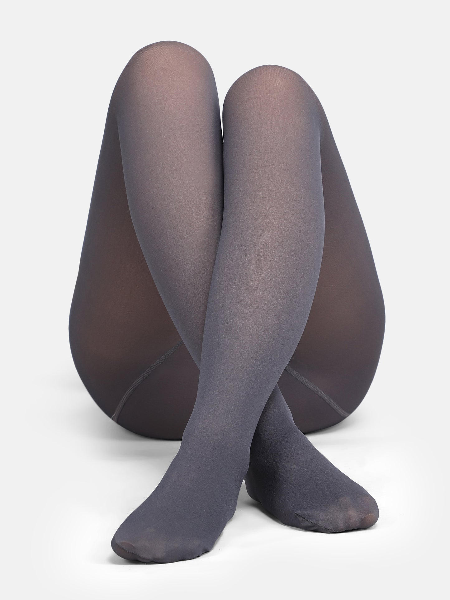 Women’s Thermal Dual Tone Fleece Lined Warm Stockings-Grey