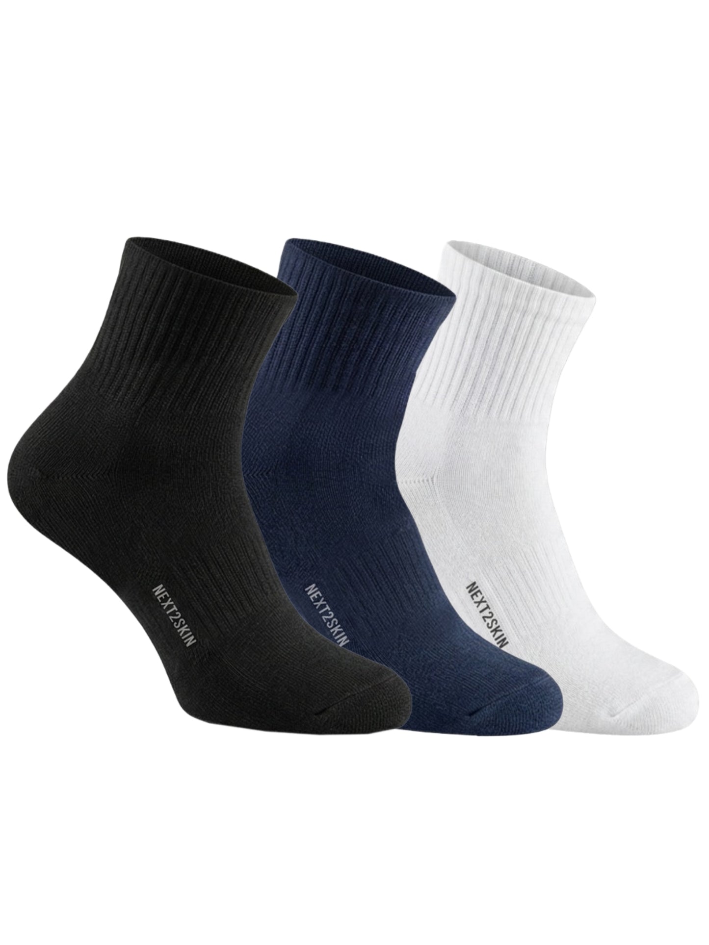 NEXT2SKIN Men Terry Full Ankle Length Breathable Cotton Blend Socks (Multicolor) Pack of 3