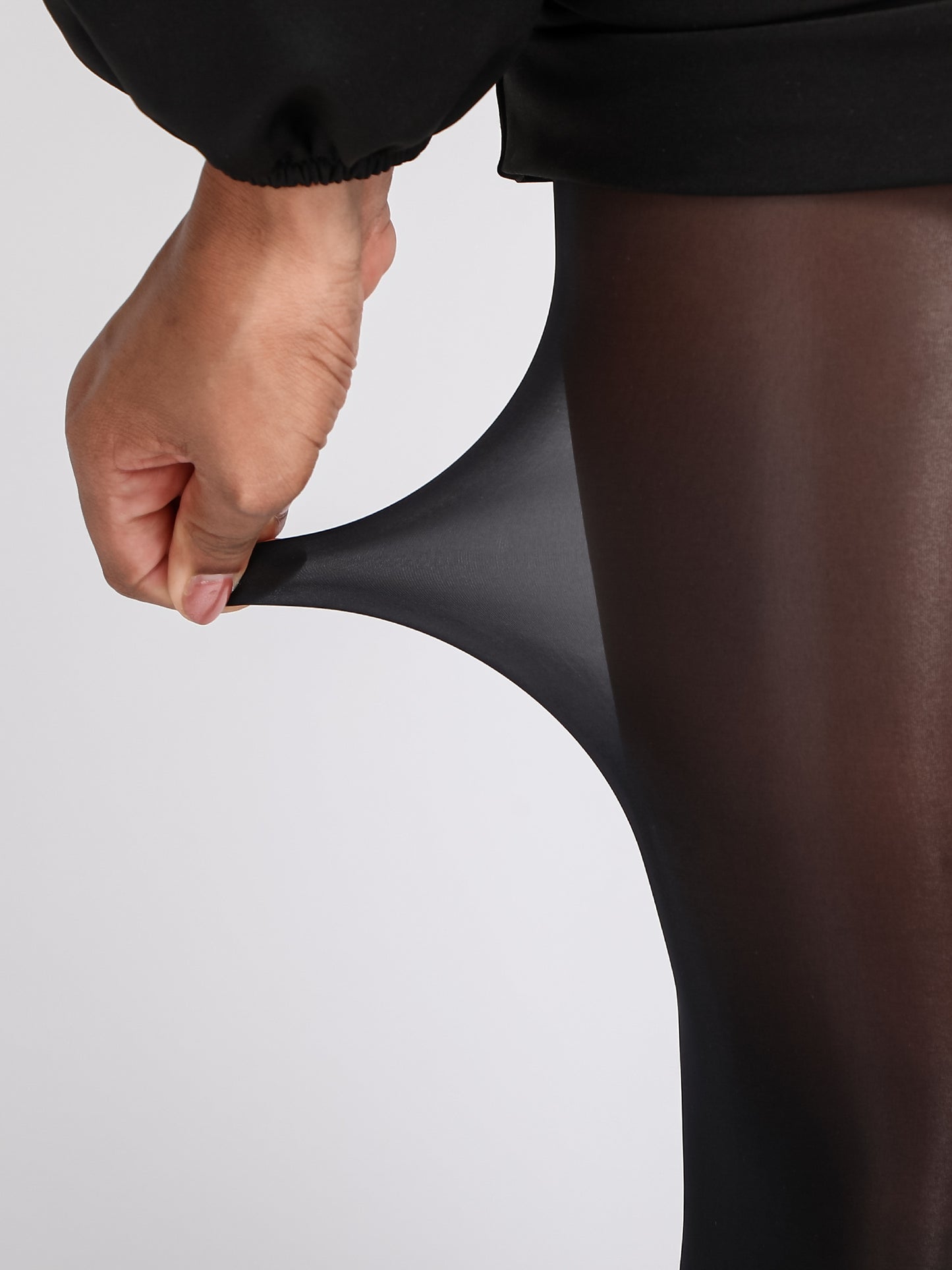 Semi-Sheer Pantyhose Stockings-Black
