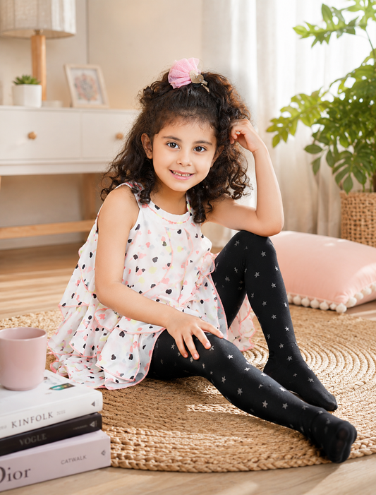 Angel Star Stockings - Black