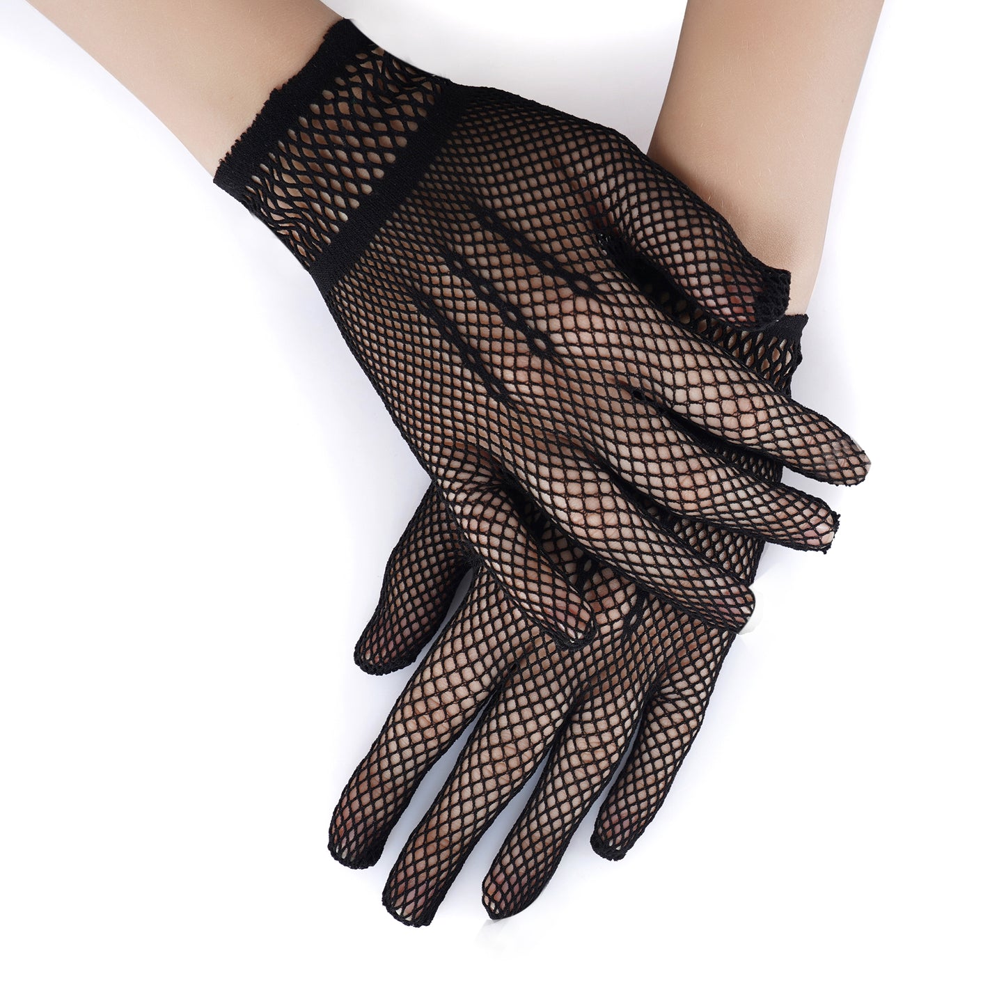 Net Pattern Hand Gloves- Small(Black)