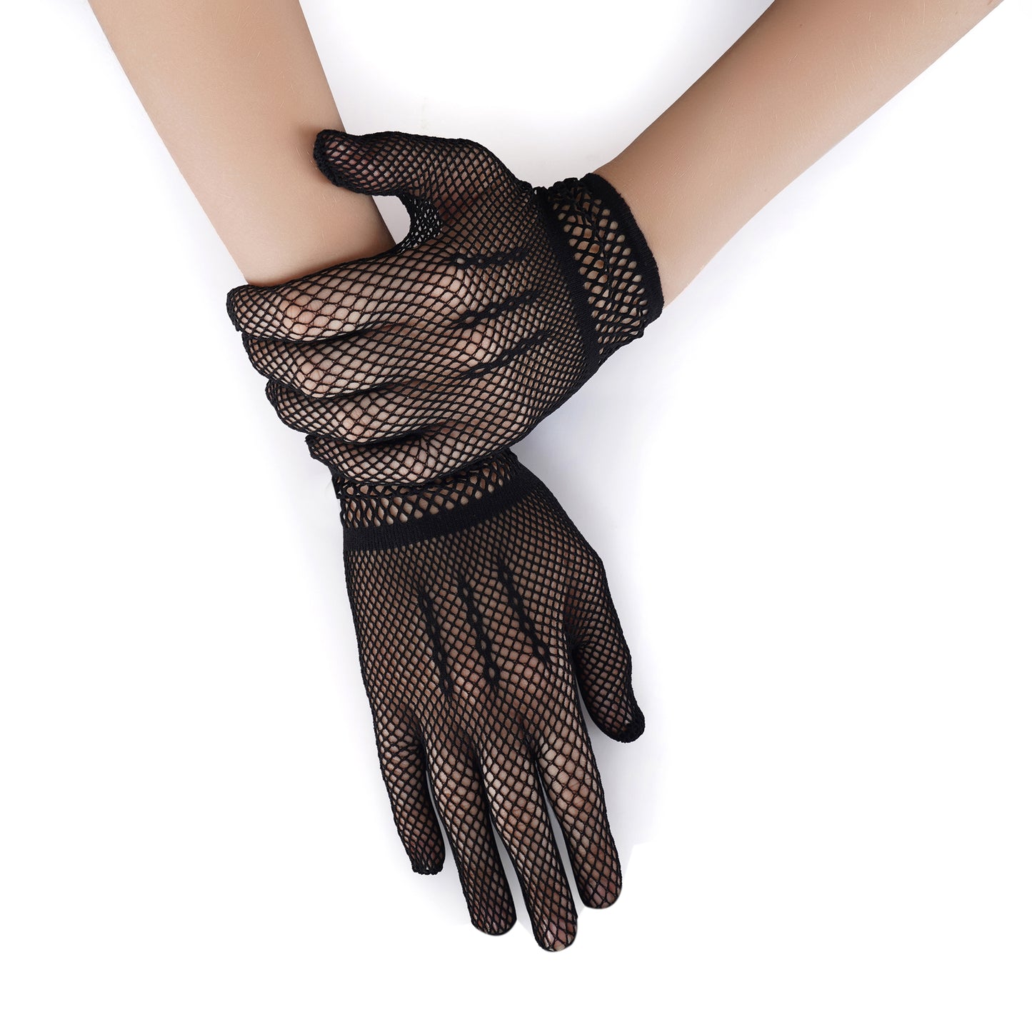 Net Pattern Hand Gloves- Small(Black)